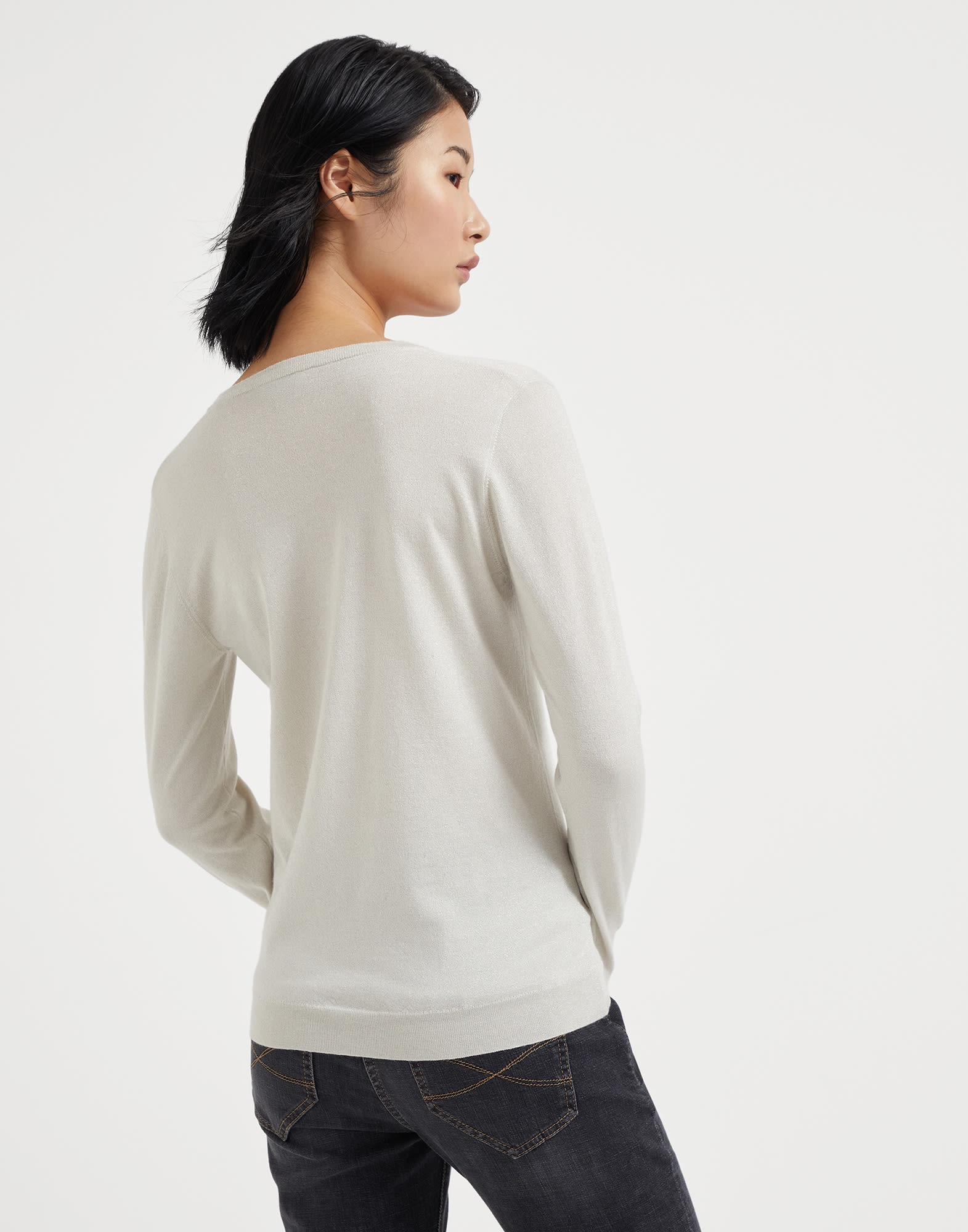 Cashmere and silk sparkling lightweight sweater - 2