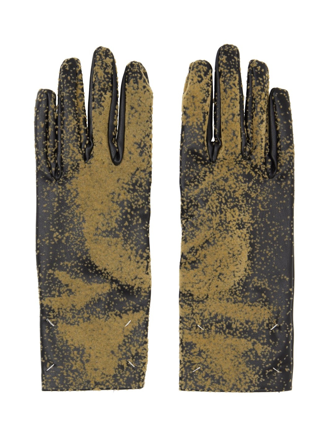 Brown Flocked Gloves - 1