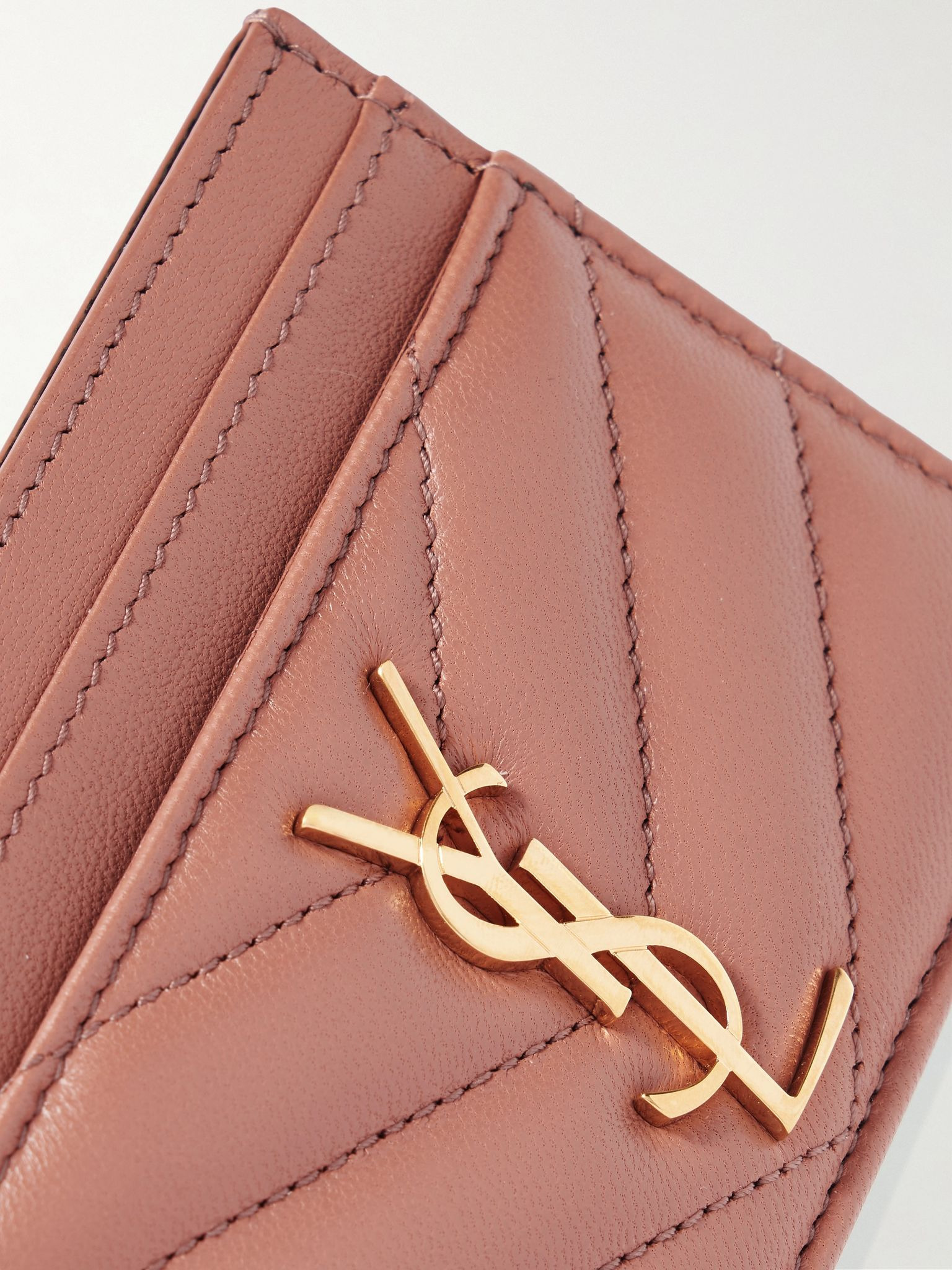 Cassandre matelassé leather cardholder Pink - 3