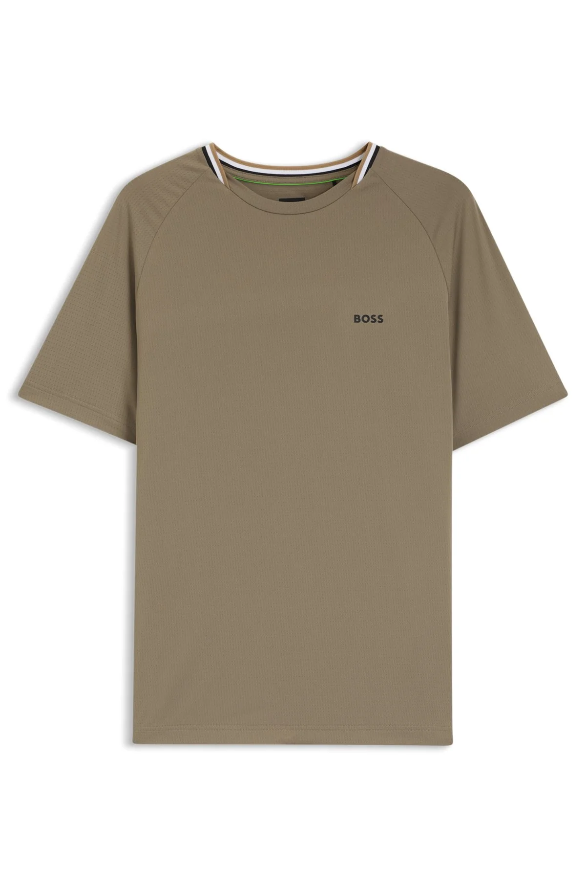 ACTIVE SLIM-FIT T-SHIRT WITH SIGNATURE-STRIPE COLLAR - 1