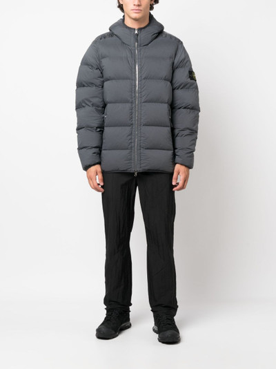 Stone Island feather down hooded coat outlook