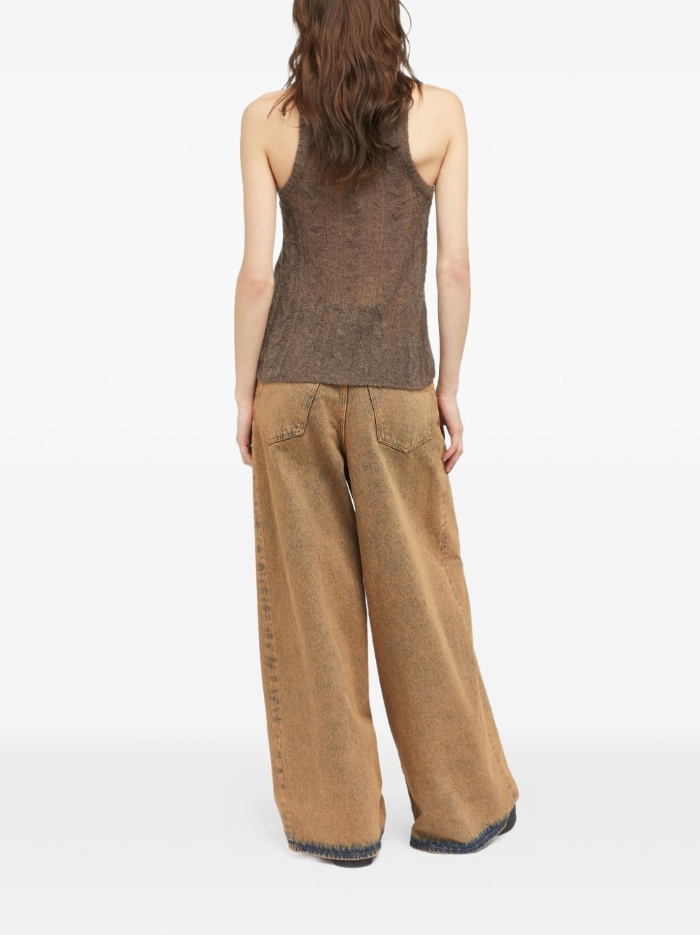 Desert Drift cable-knit tank top - 4