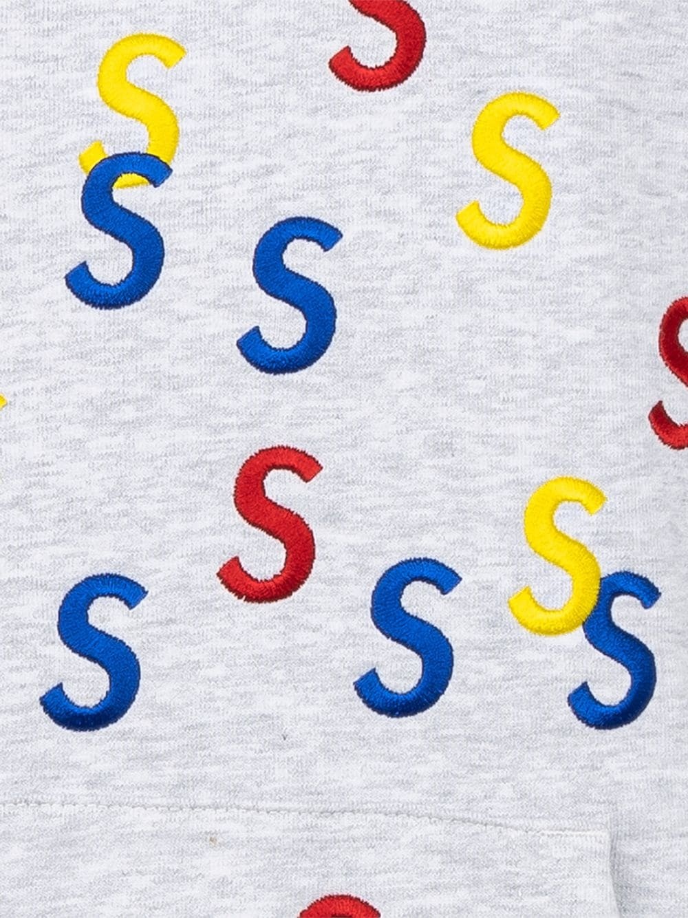 embroidered S-logo hoodie - 3