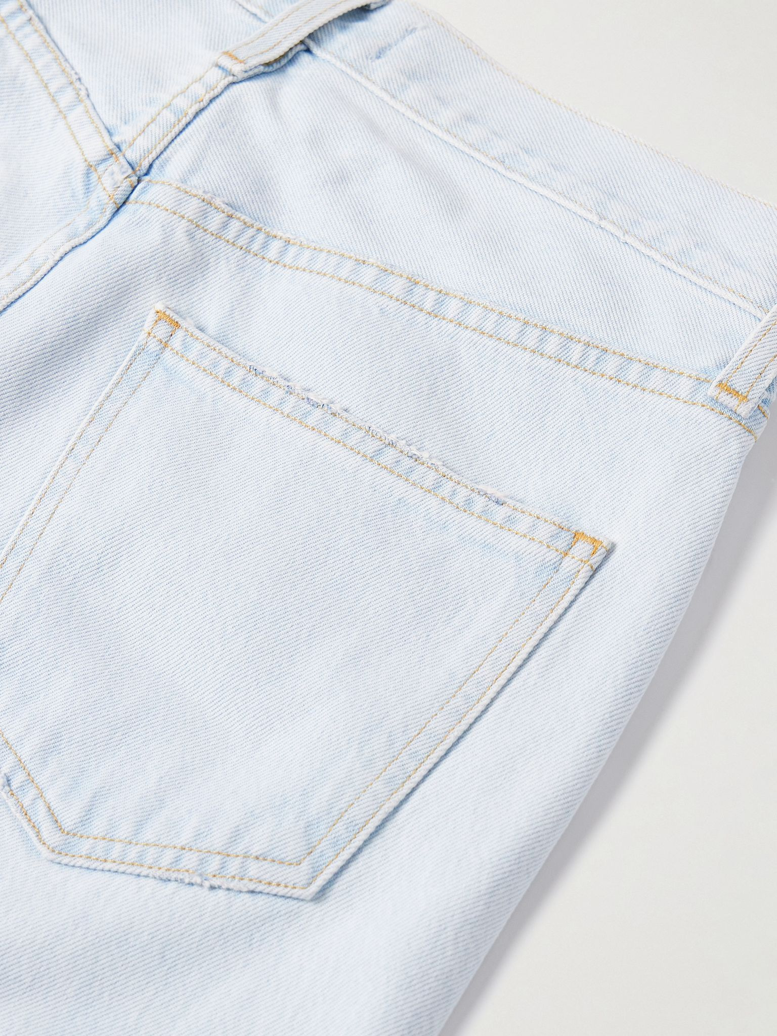 Low Curve frayed mid-rise wide-leg jeans Light denim - 5