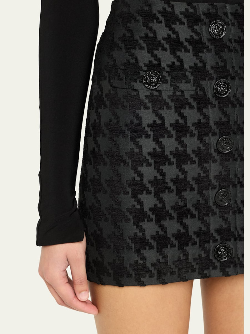 L'AGENCE Mireya Houndstooth Jacquard Mini Skirt outlook