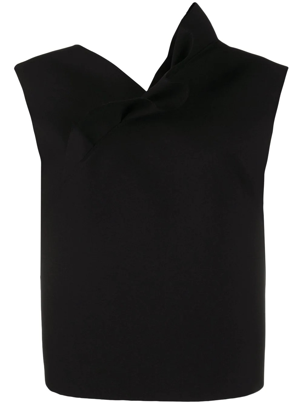 asymmetric sleeveless top - 1