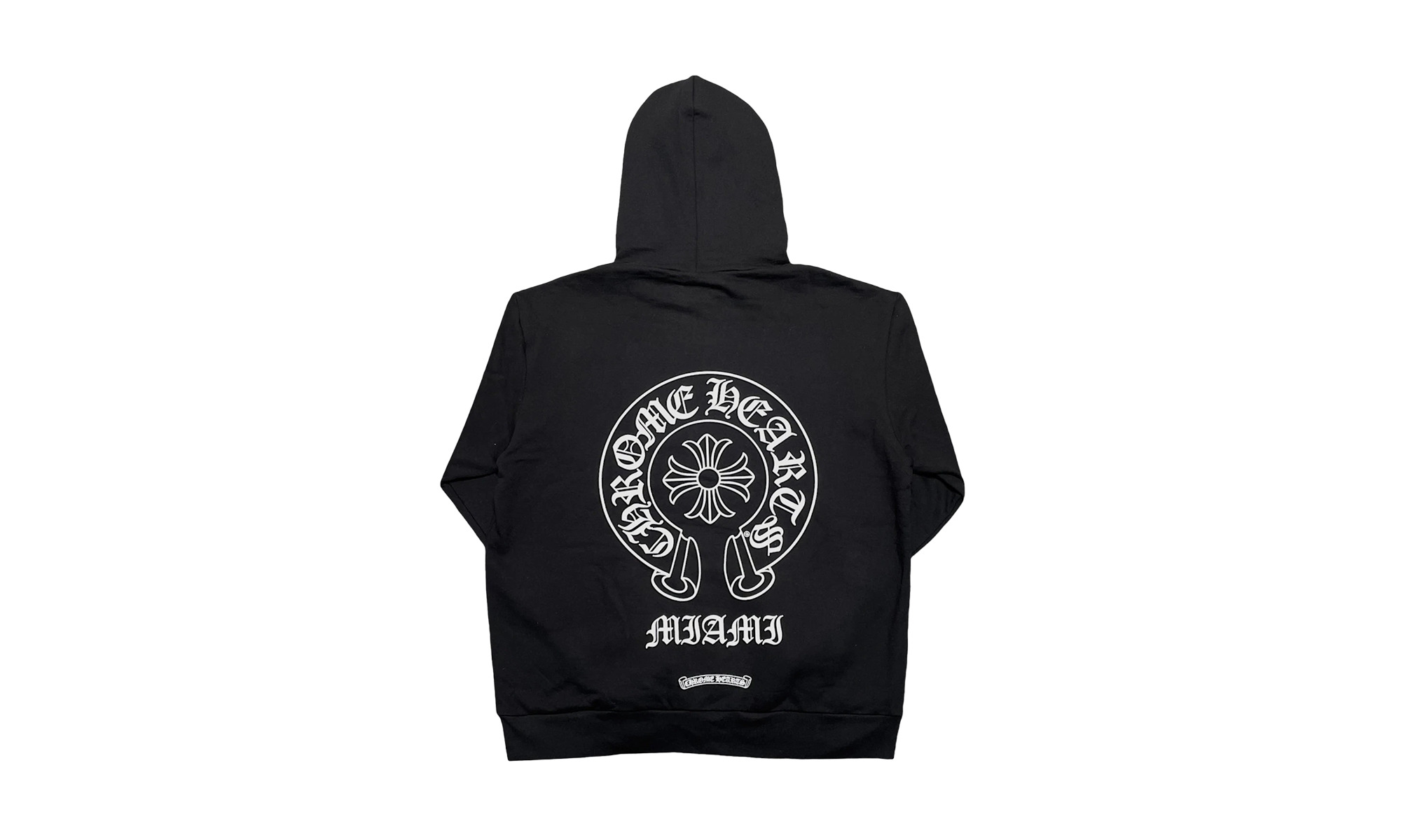 Miami Exclusive Horseshoe Logo Graphic Hoodie "Black" - 2