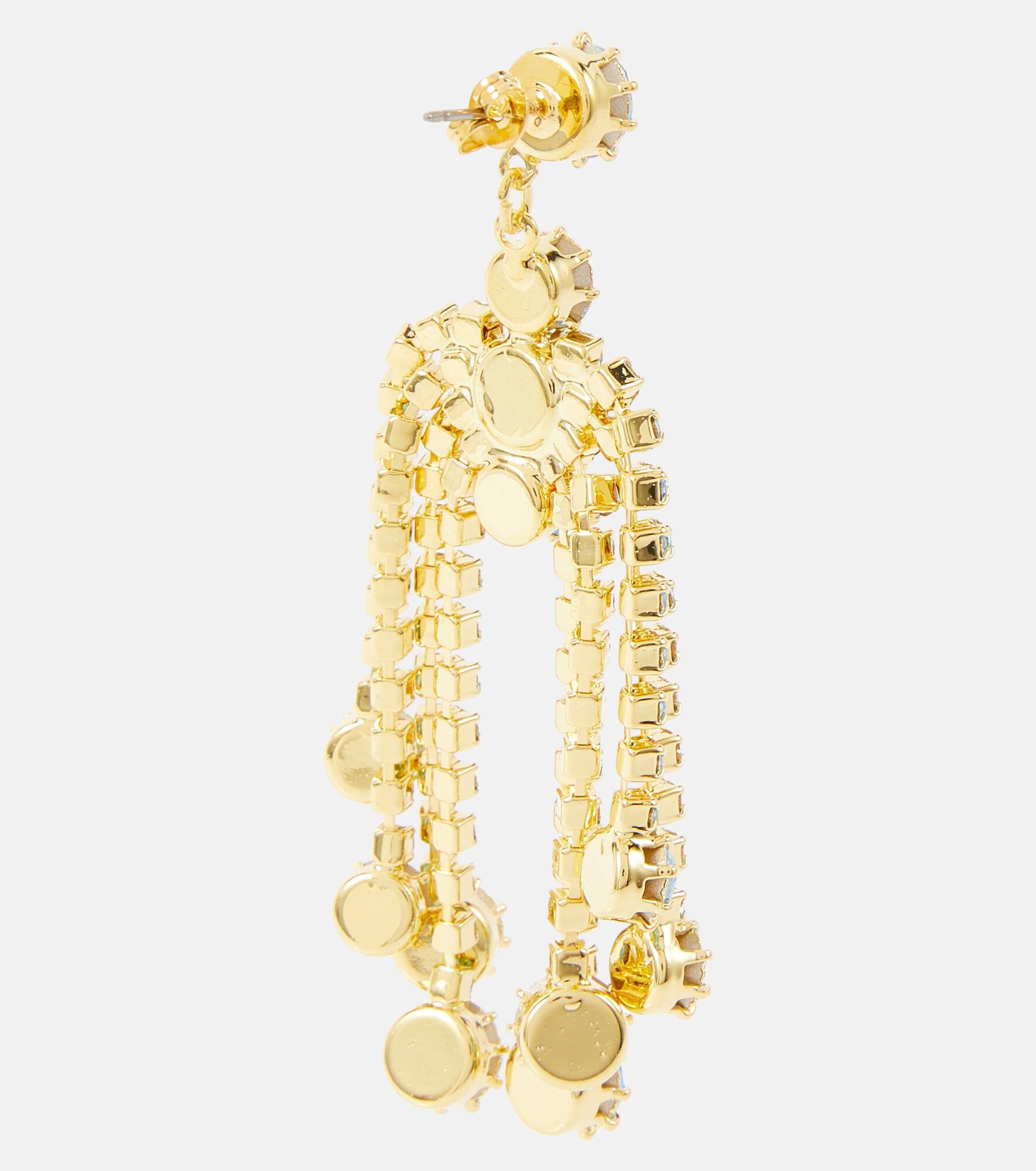 Crystal cascade drop earrings - 5