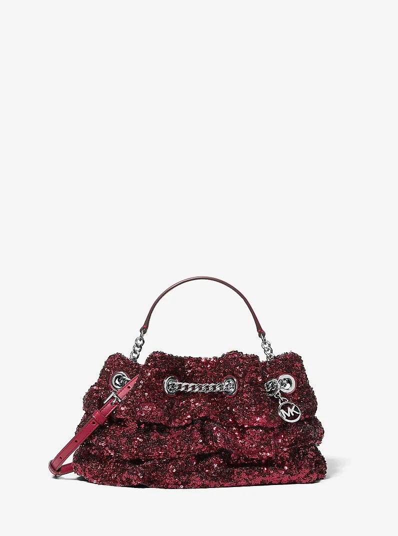 Mina Small Sequin Embellished Convertible Pochette - 1