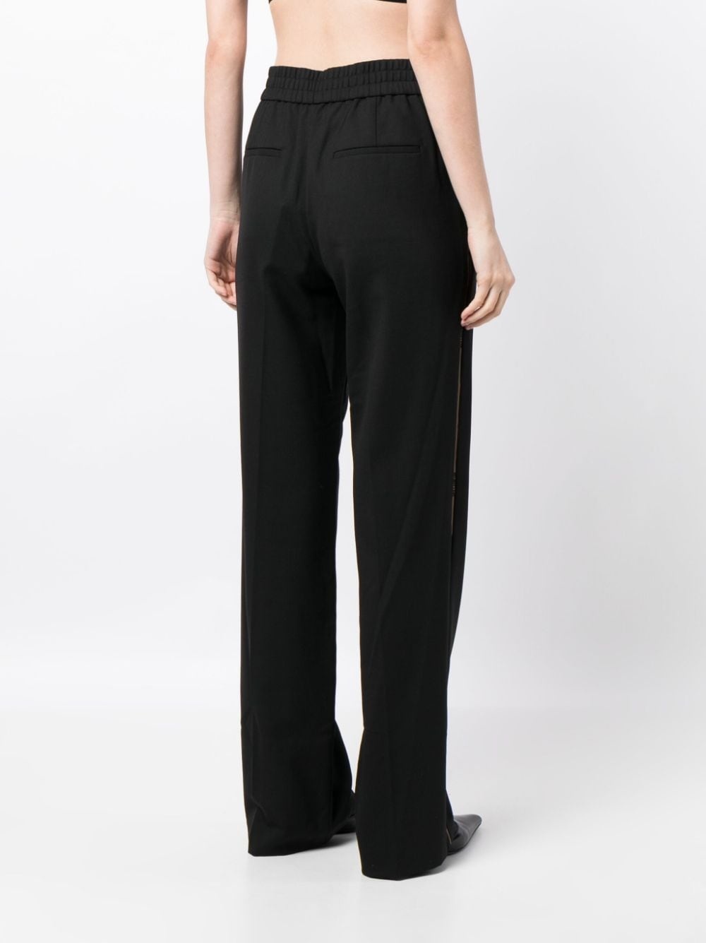 high-waist cotton track pants - 4