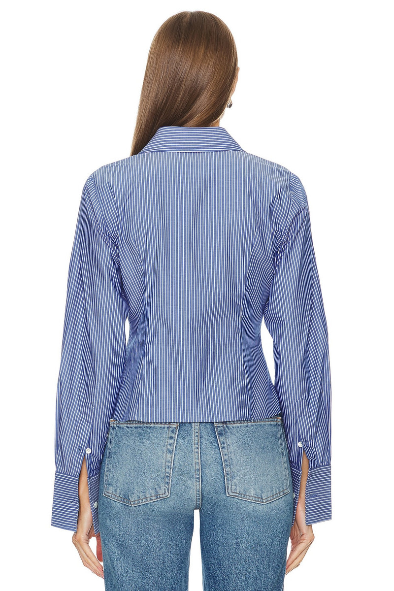 HELSA Pinstripe Poplin Fitted Shirt outlook