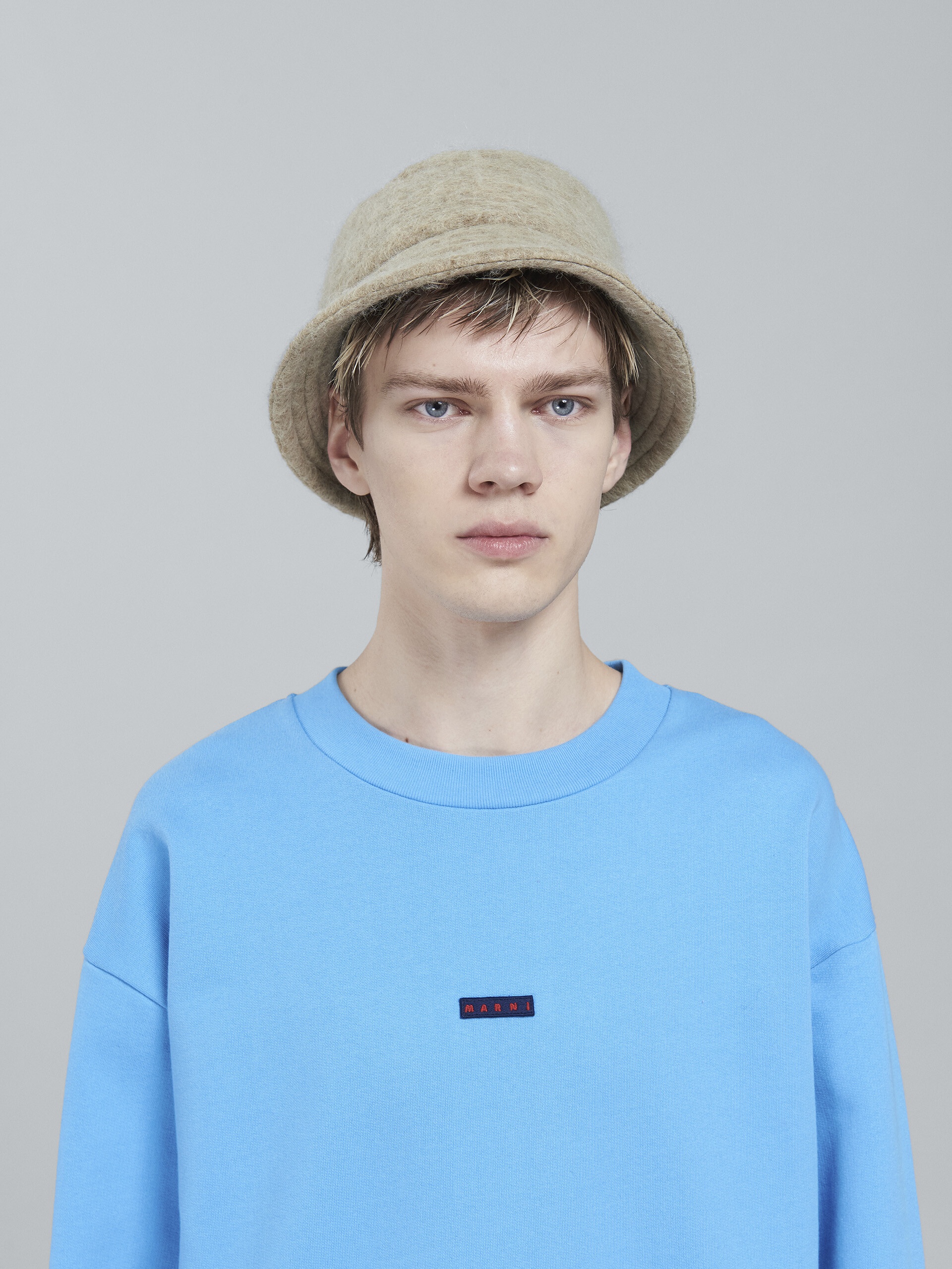 BEIGE BRUSHED WOOL BLEND BUCKET HAT - 2