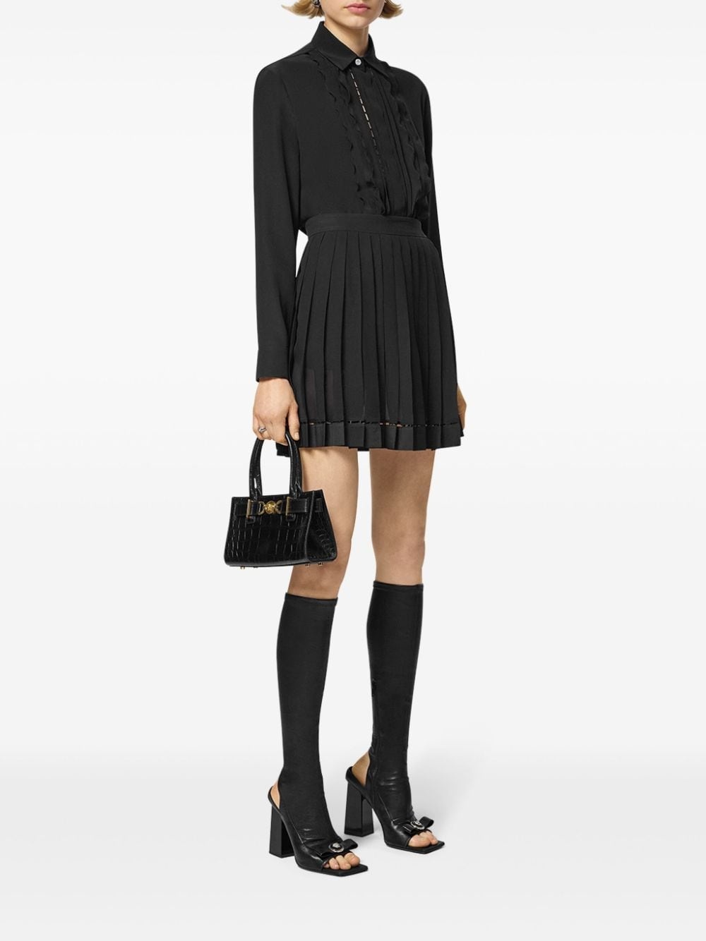 ruffled silk shirt - 2