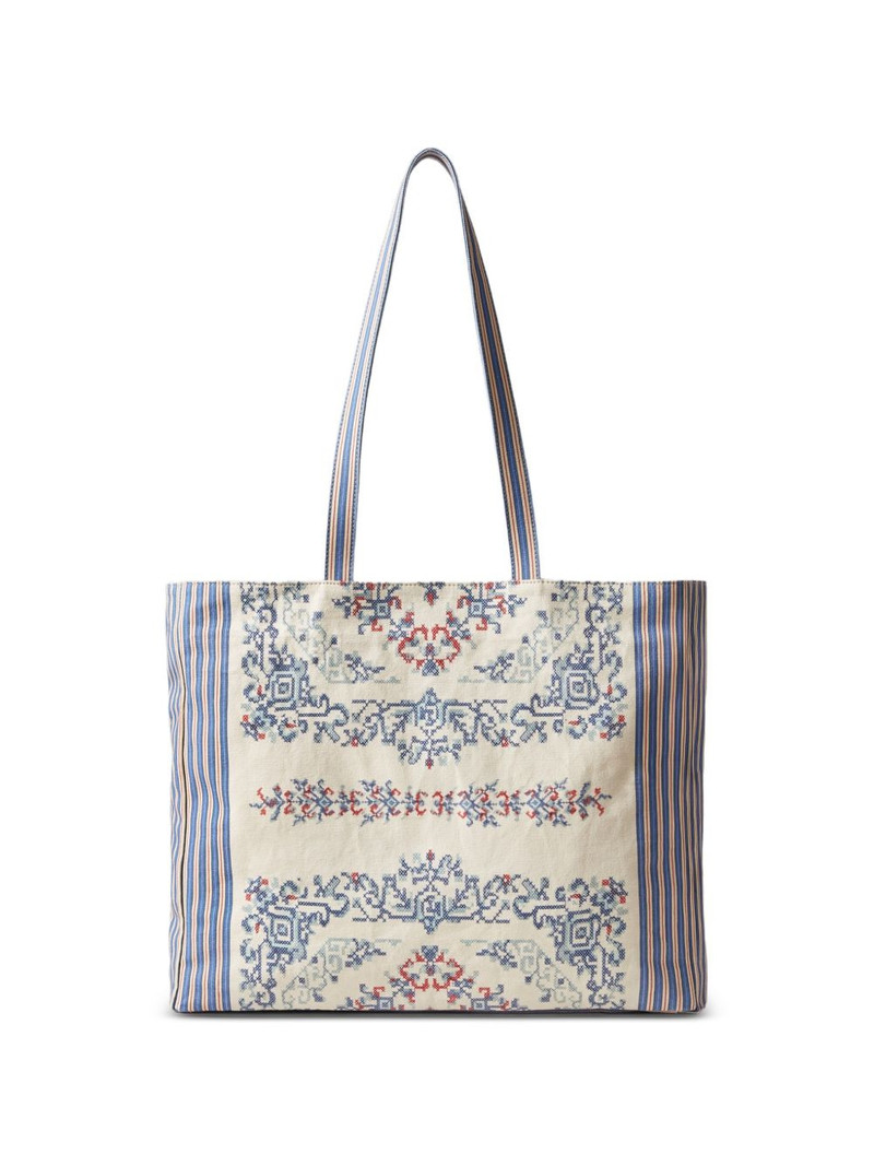 figurative-pattern logo-print beach bag 3