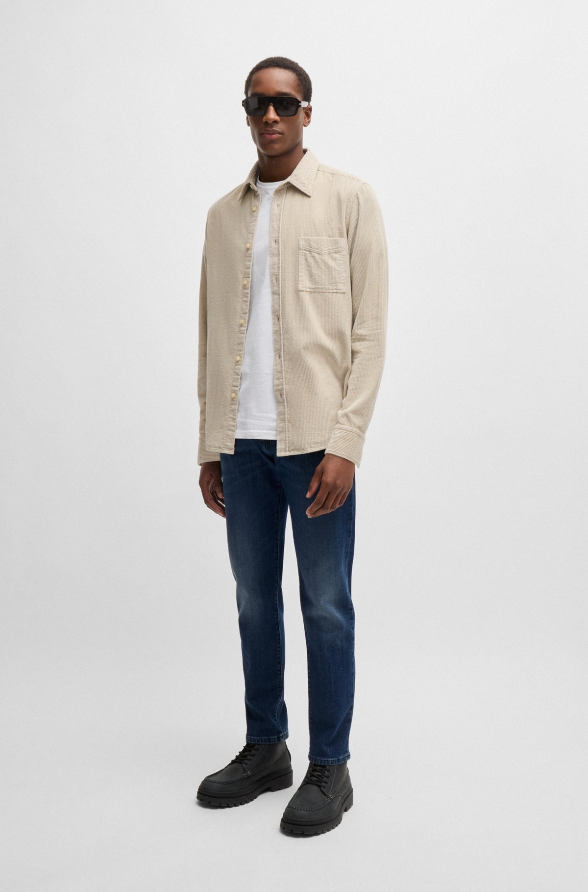 MAINE REGULAR-FIT JEANS IN BLUE STRETCH DENIM - 3