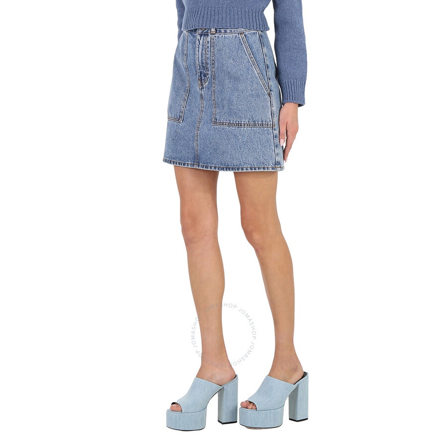 Coach Ladies Blue Cotton Denim Mini Skirt - 5