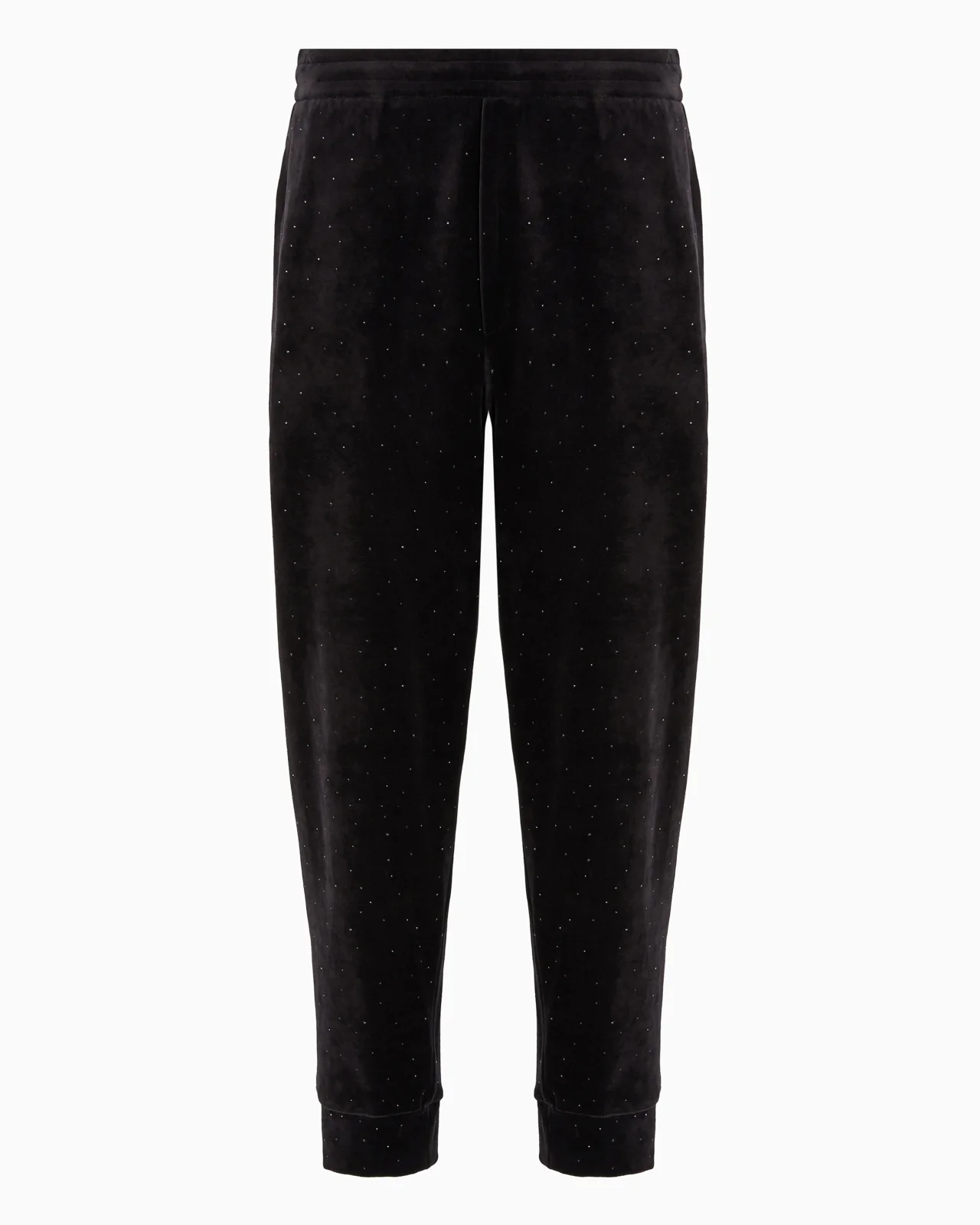 Clubwear chenille joggers with all-over rhinestones - 1