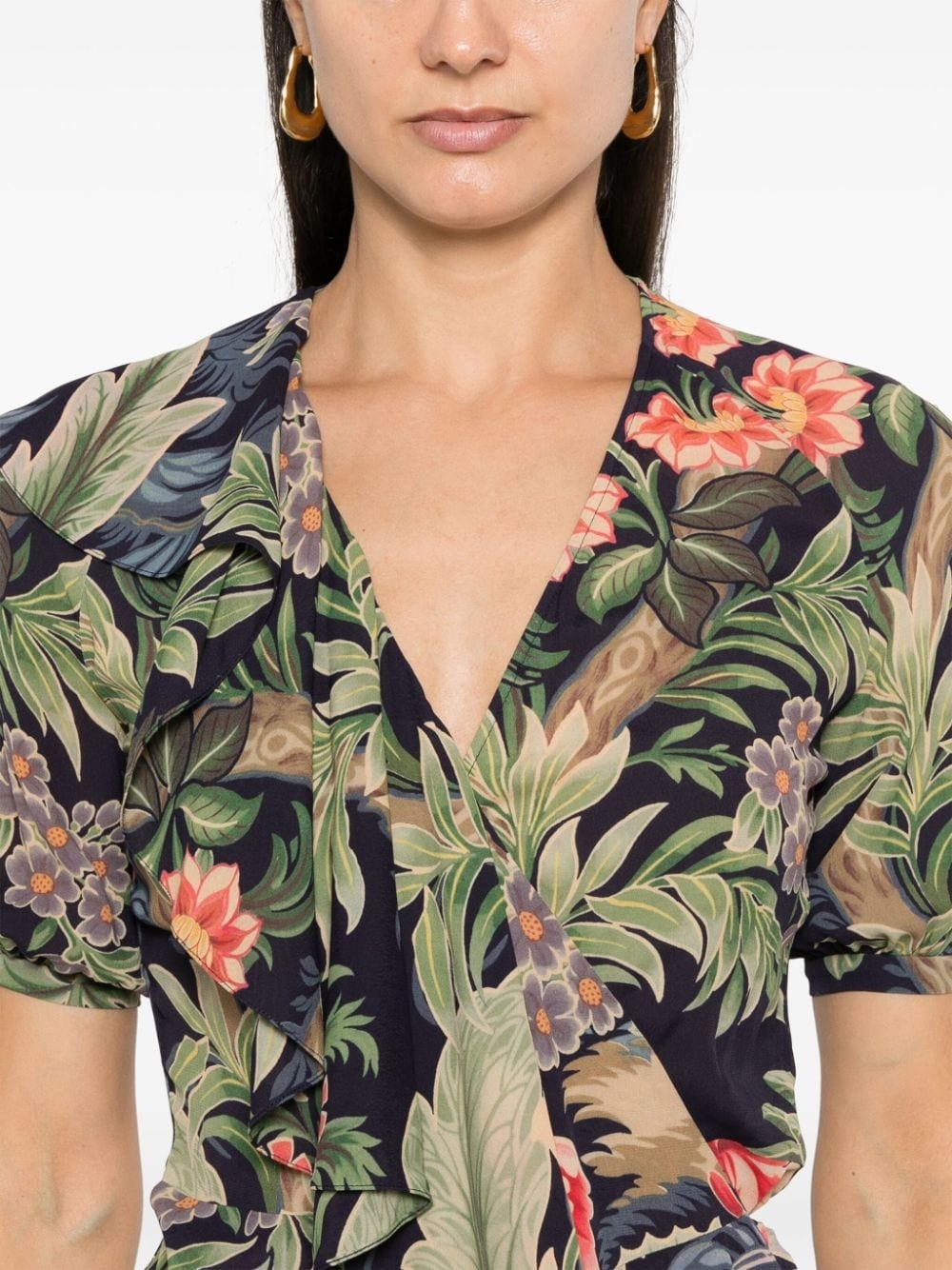 floral-print midi dress - 5