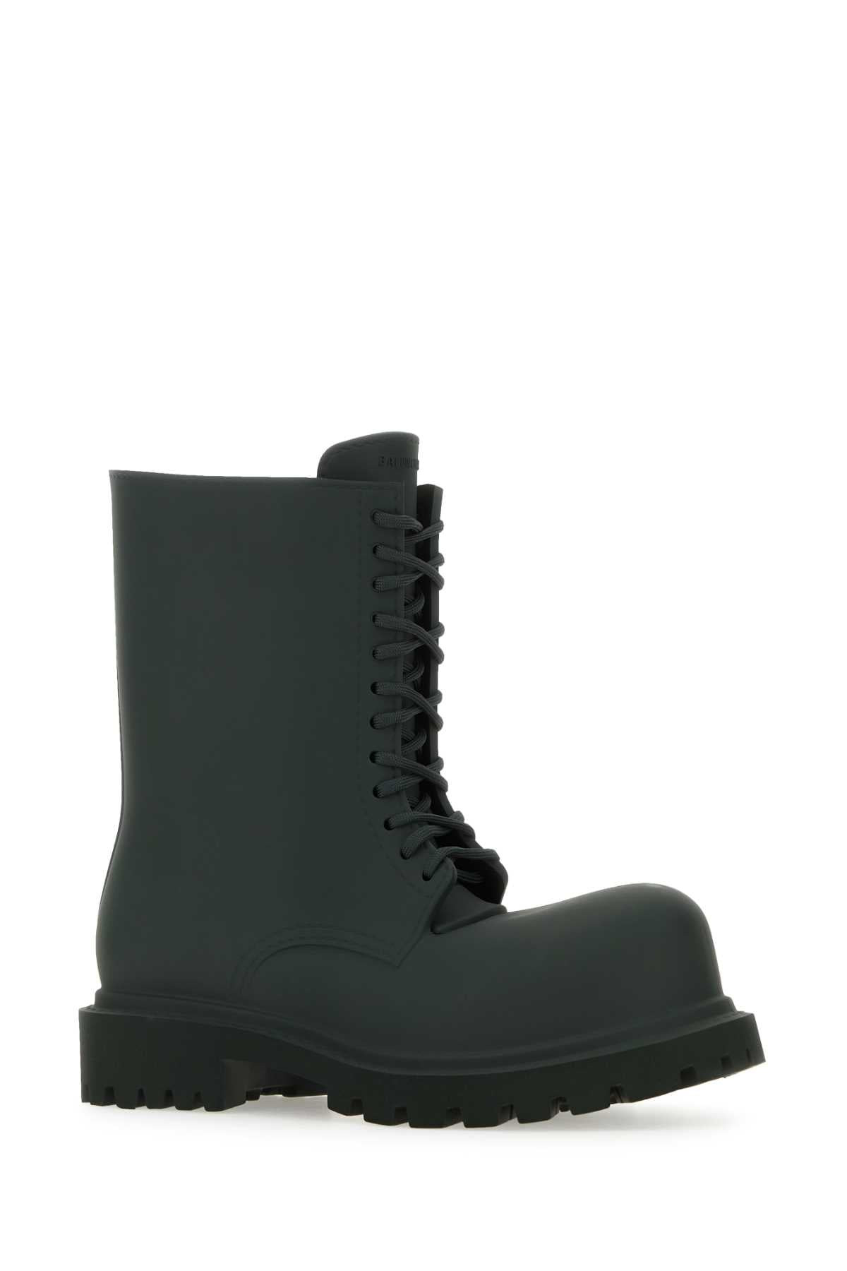 Balenciaga Men Bottle Green Eva  Boots - 2