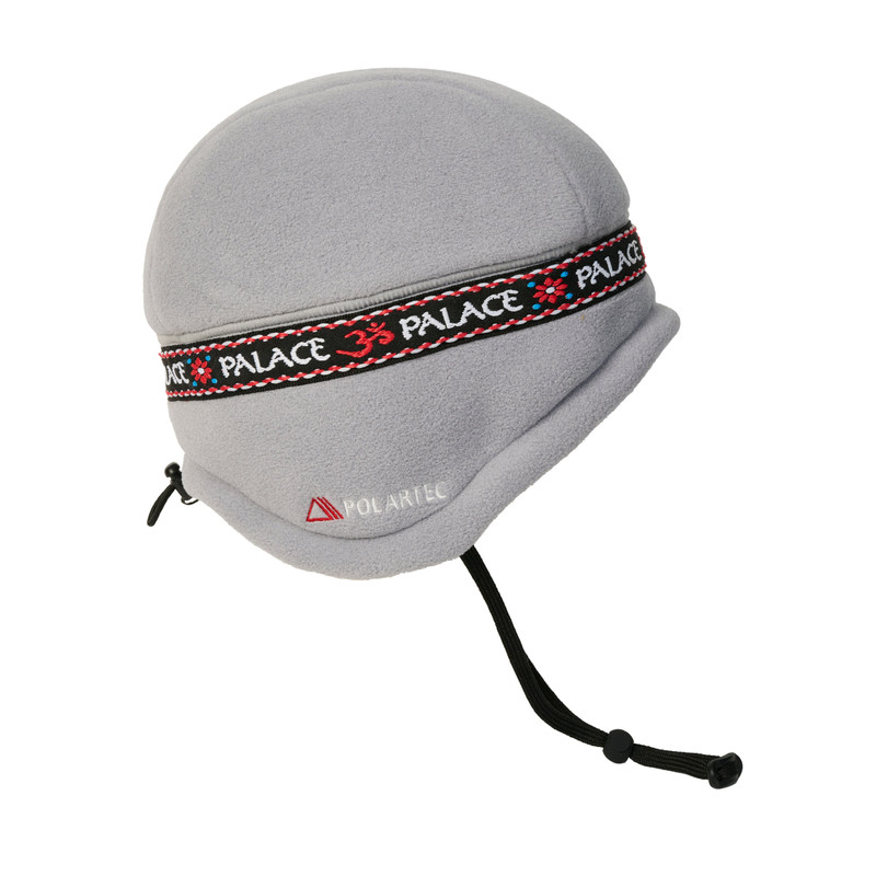 PALACE POLARTEC OM EARFLAP BEANIE GREY outlook