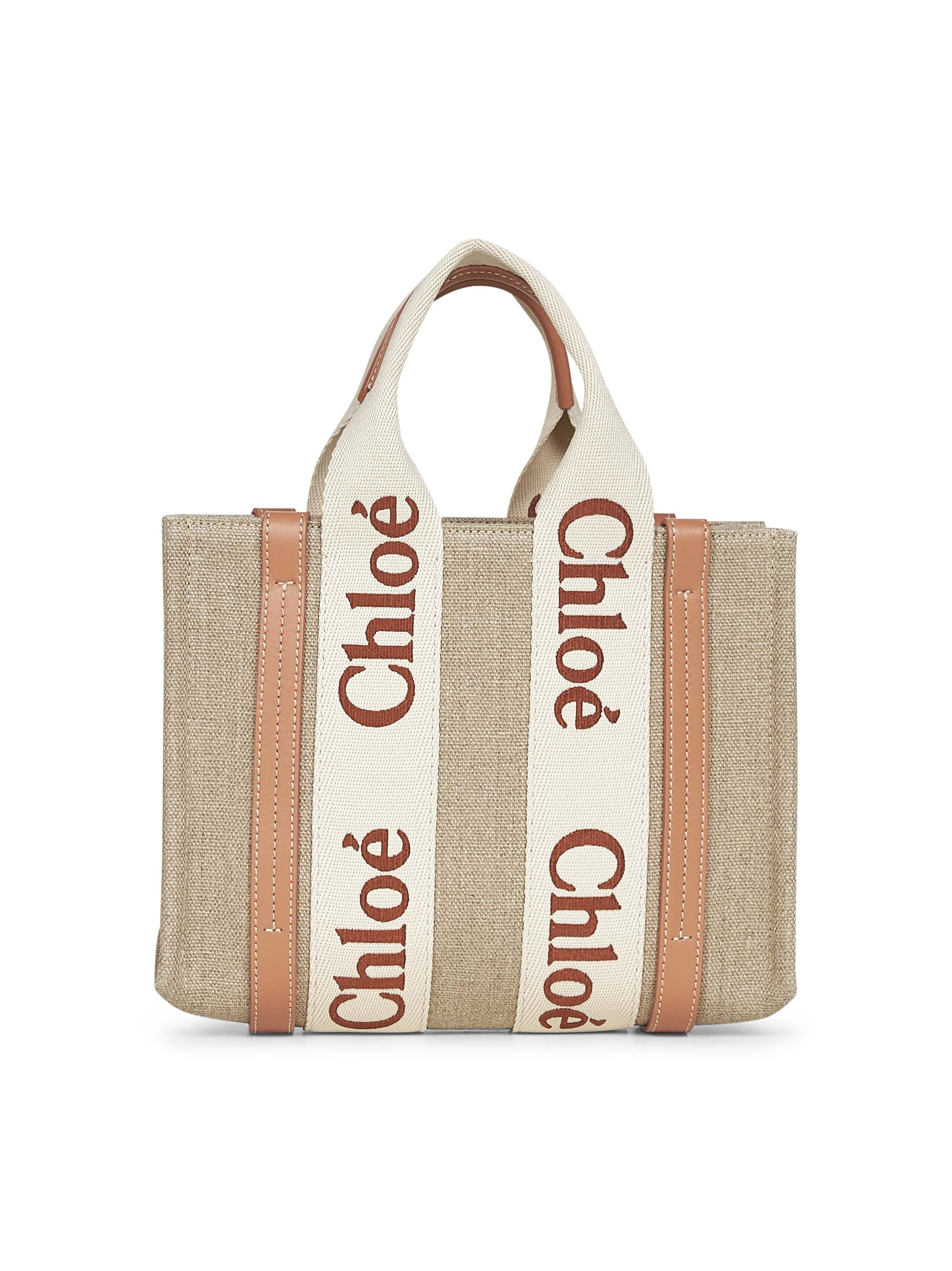 Chloé Women Beige Woody Small Tote Bag - 3