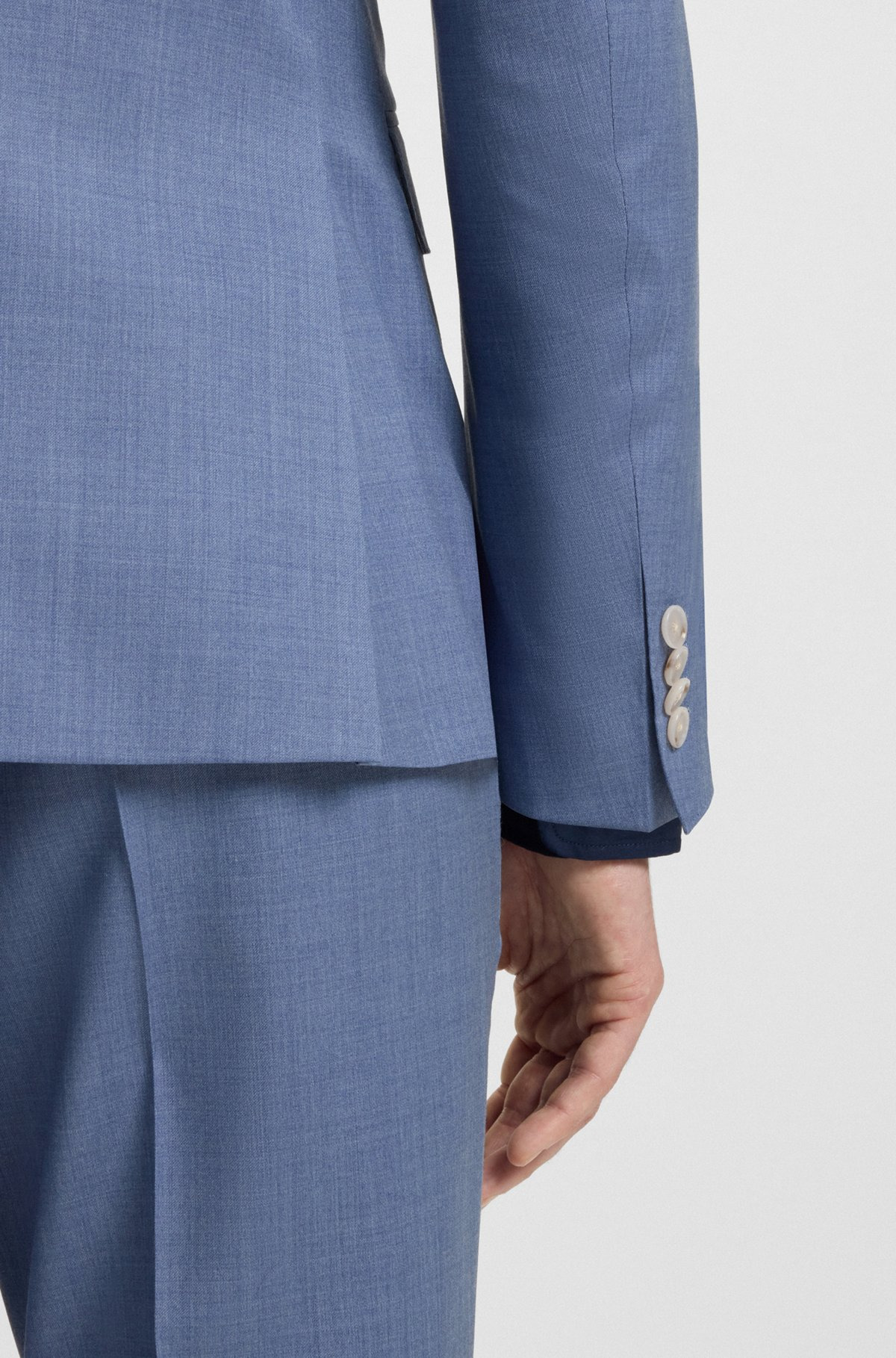 SLIM-FIT SUIT JACKET IN VIRGIN-WOOL SERGE - 6