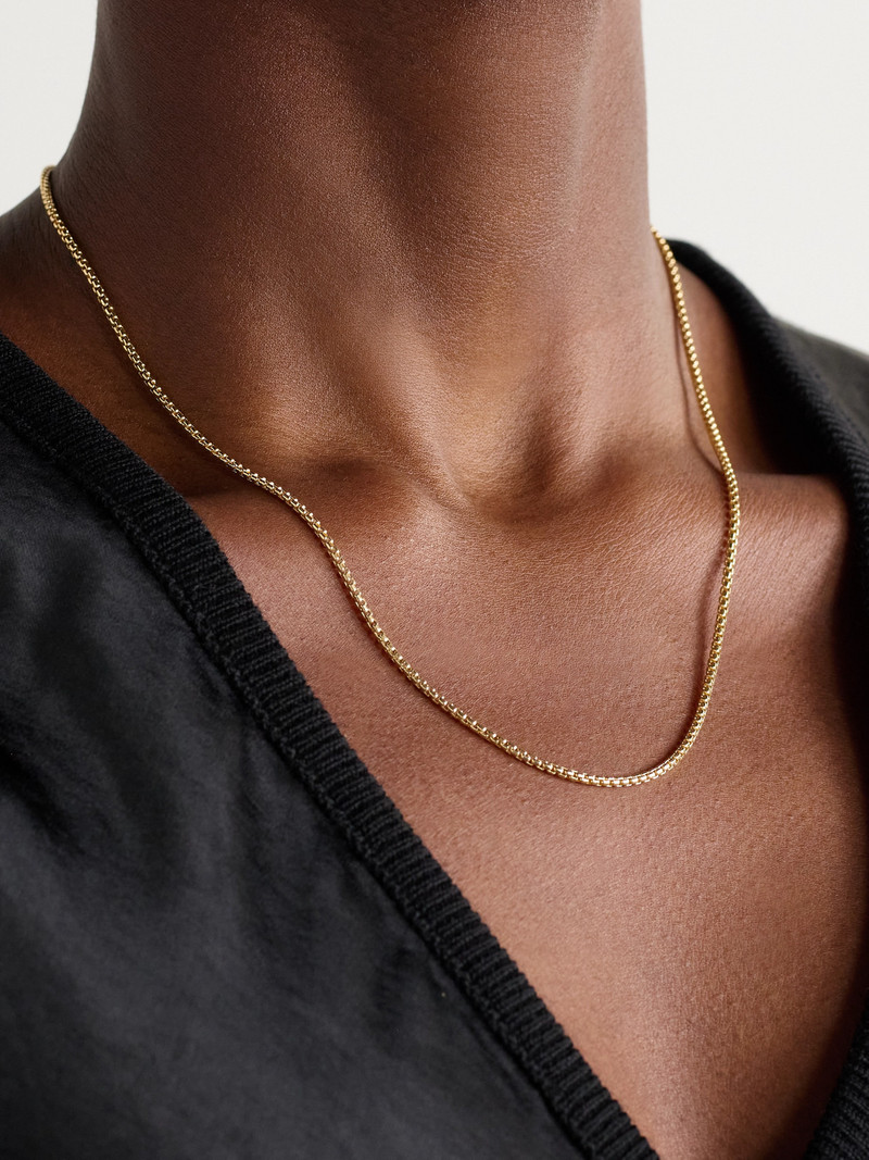 DAVID YURMAN Hollow Box Chain 18-karat Gold Necklace outlook
