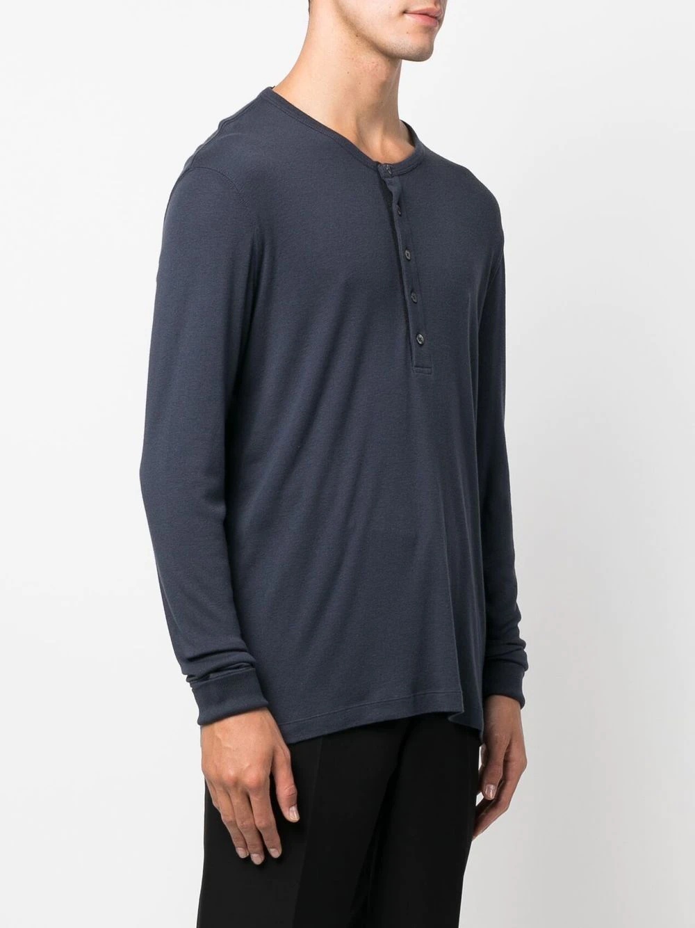 half-button long-sleeve T-shirt - 3