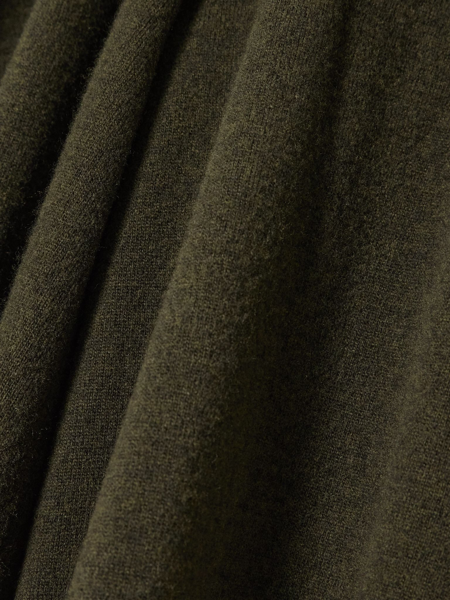 Wool wide-leg pants Army green - 5