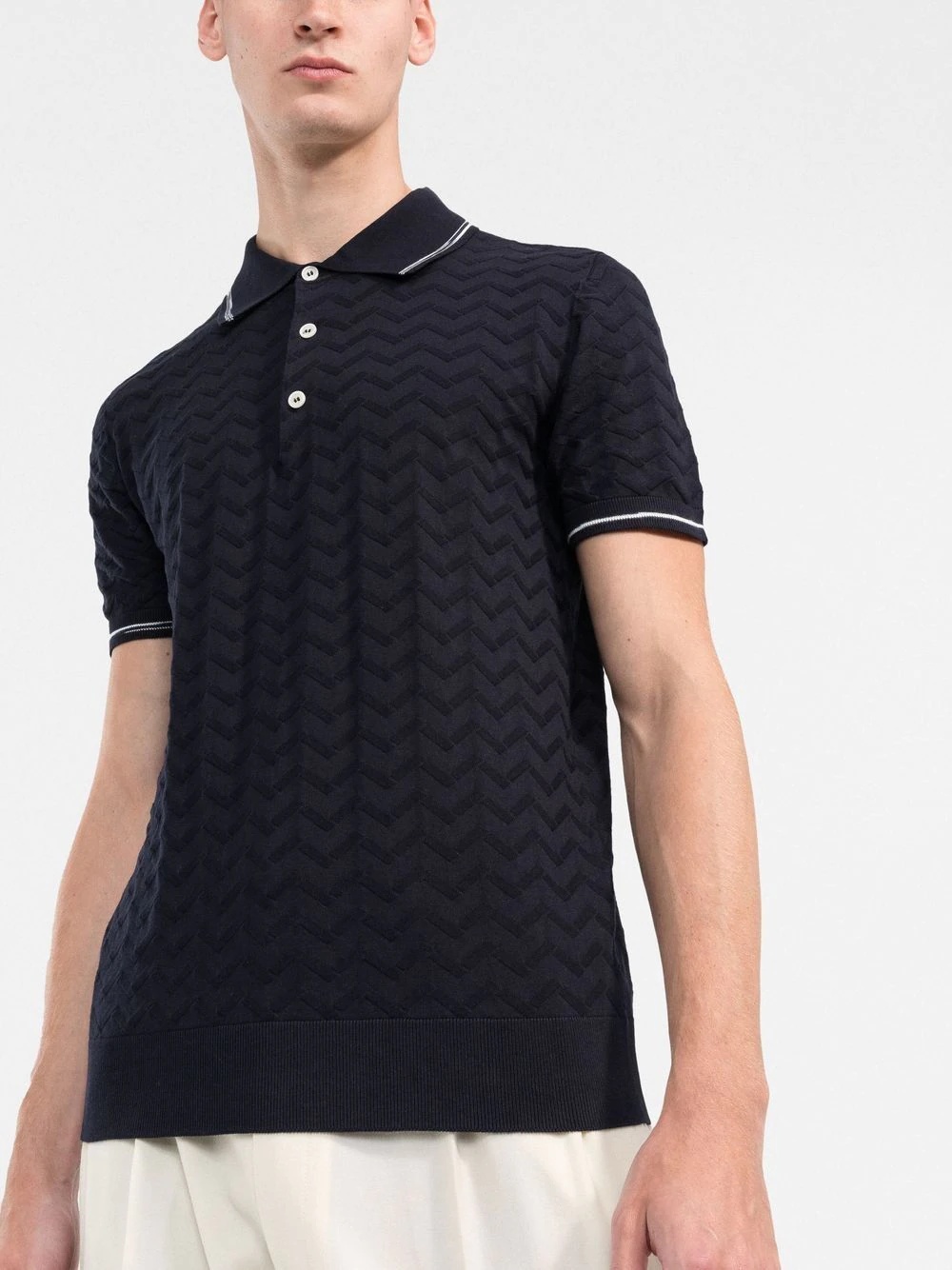 zig-zag polo shirt - 3