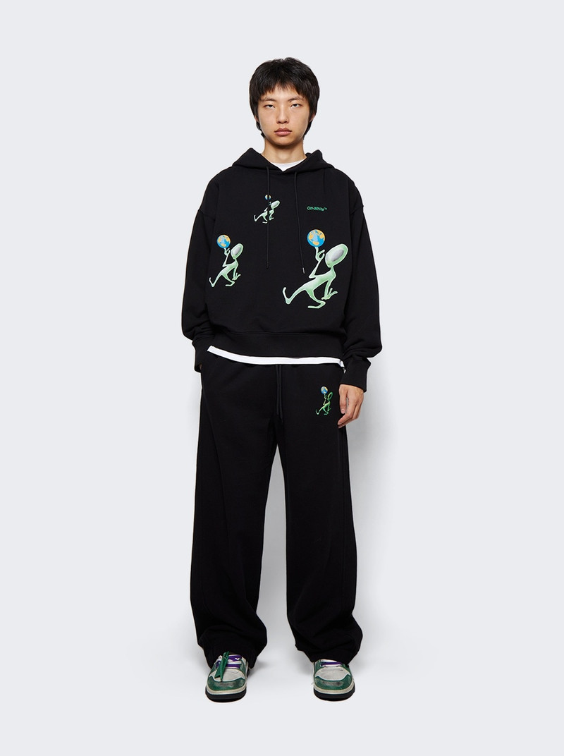 Off-White Alien Arrow Skate Hoodie Black And Green outlook