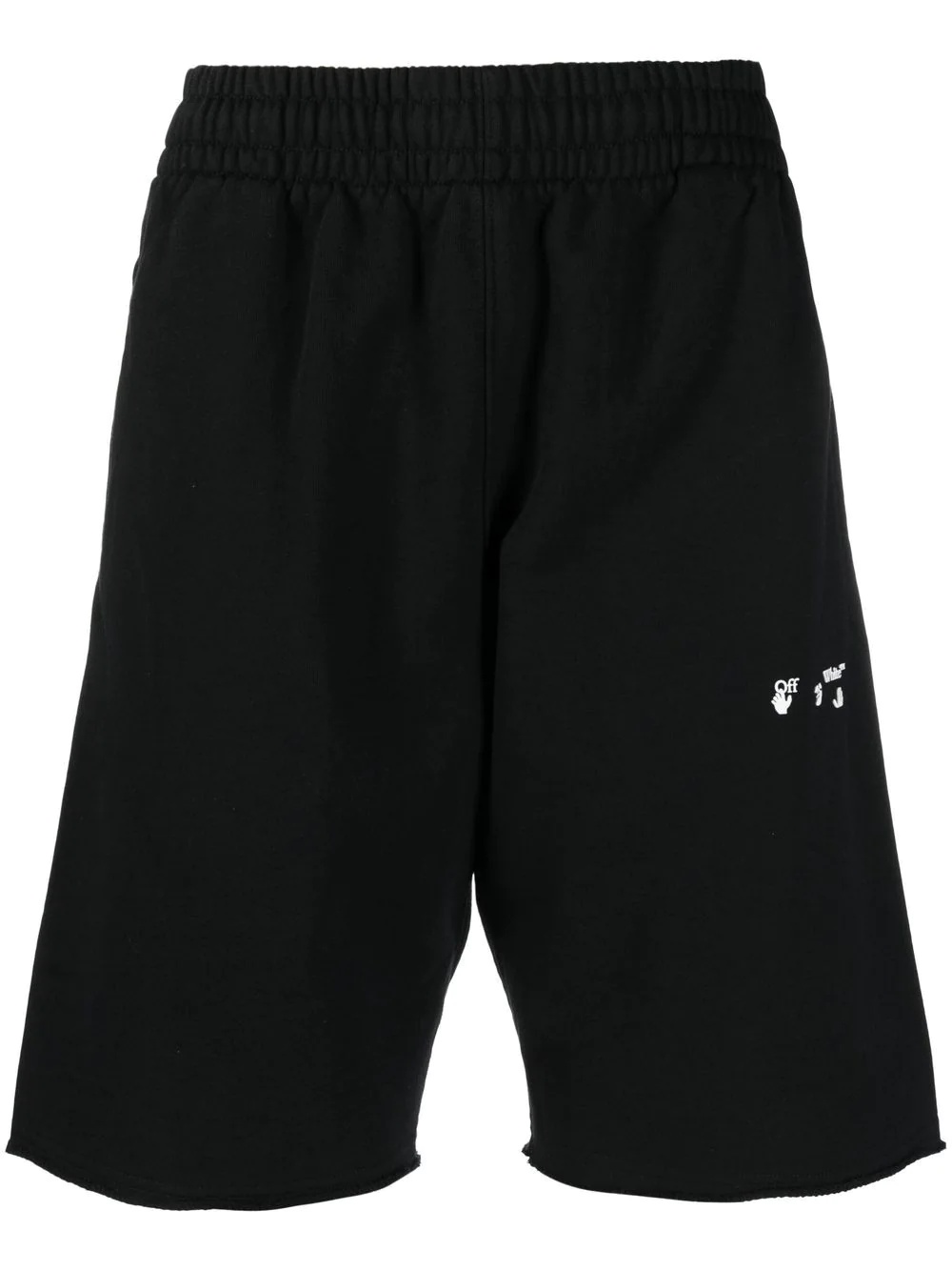 logo-print track shorts - 1