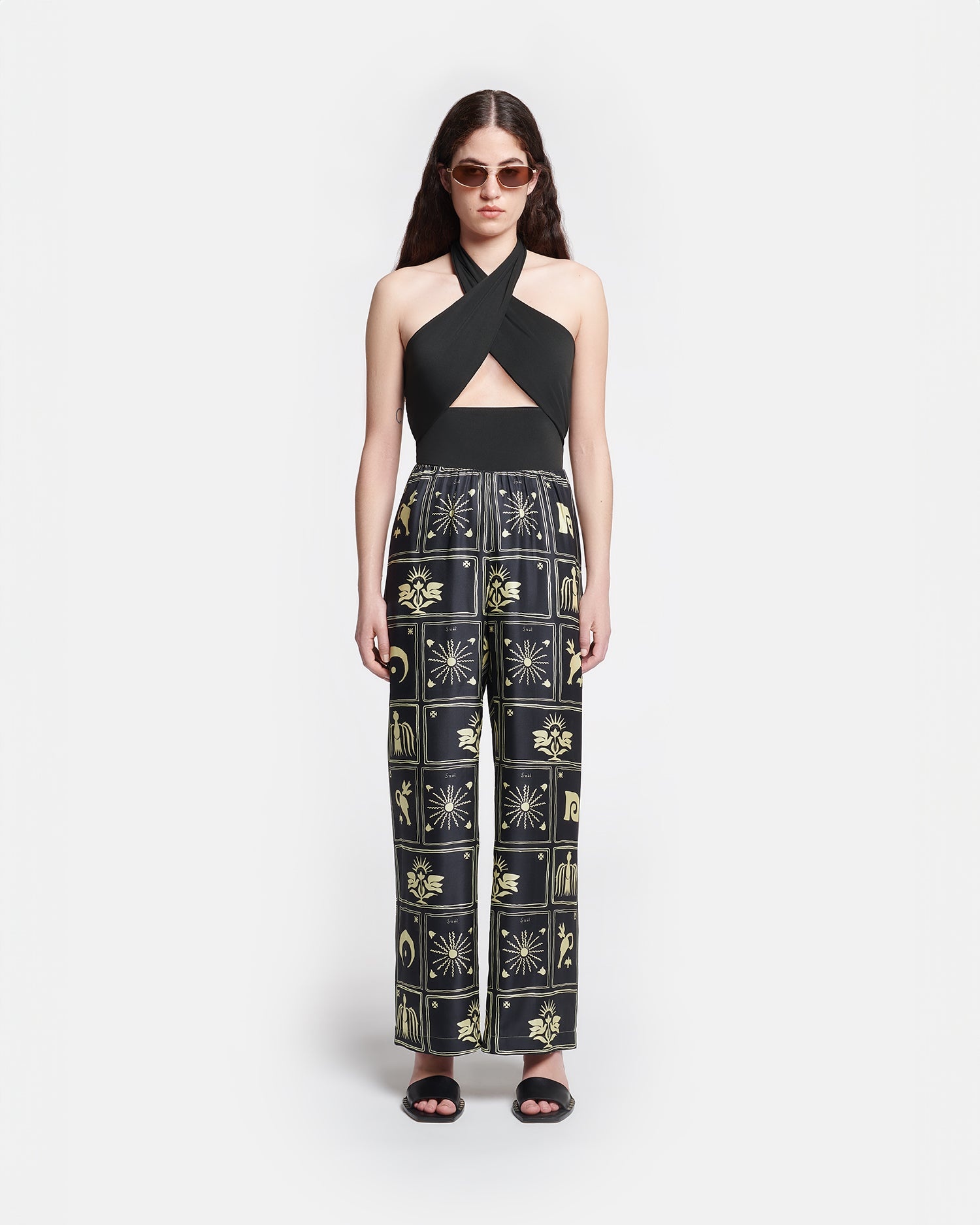 Printed Silk-Twill Pants - 2