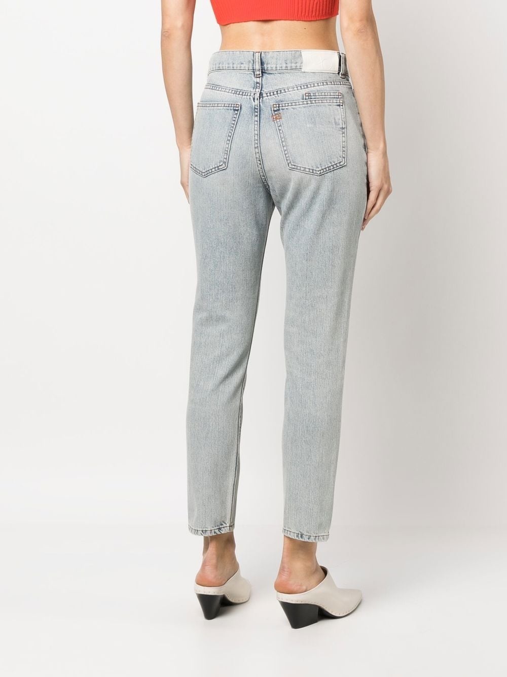 cropped slim-cut jeans - 4