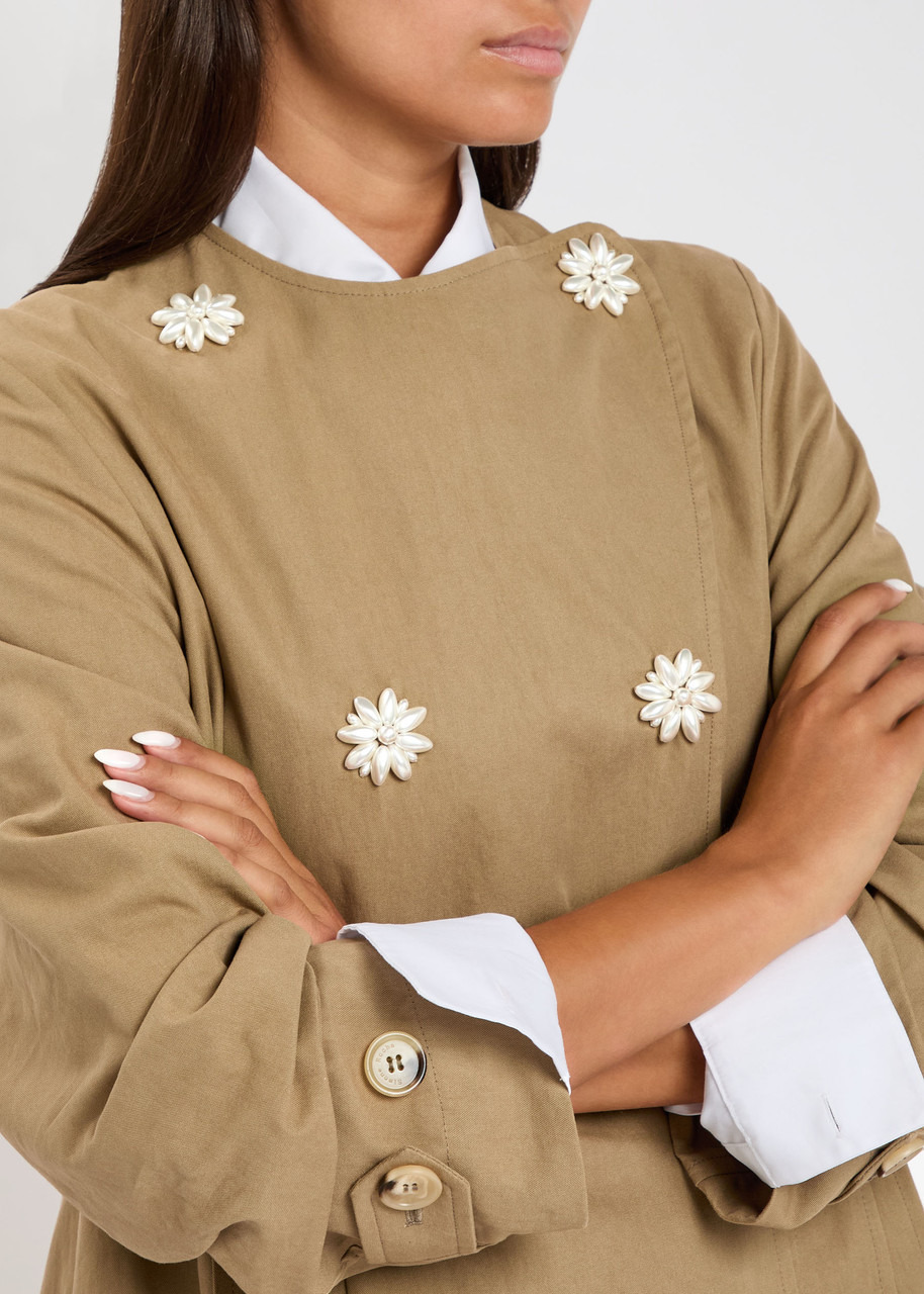 Simone Rocha Embellished Panelled Canvas Trench Coat - 5