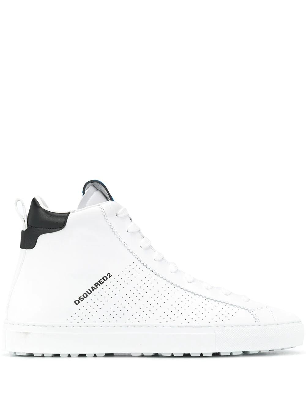 perforated high-top sneakers - 1