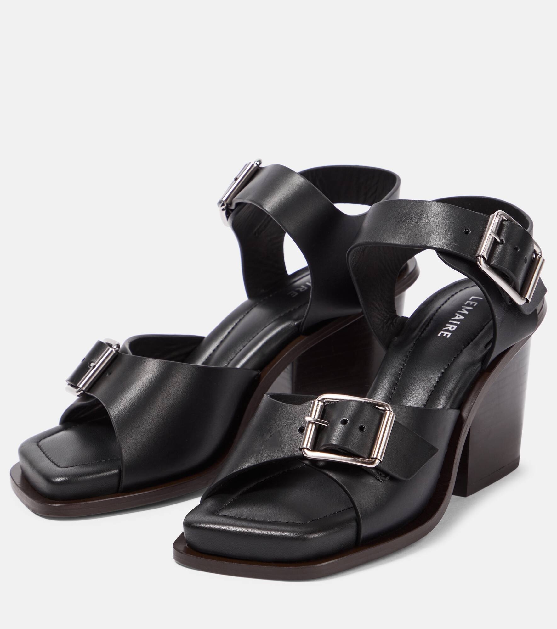 Embellished leather sandals - 5