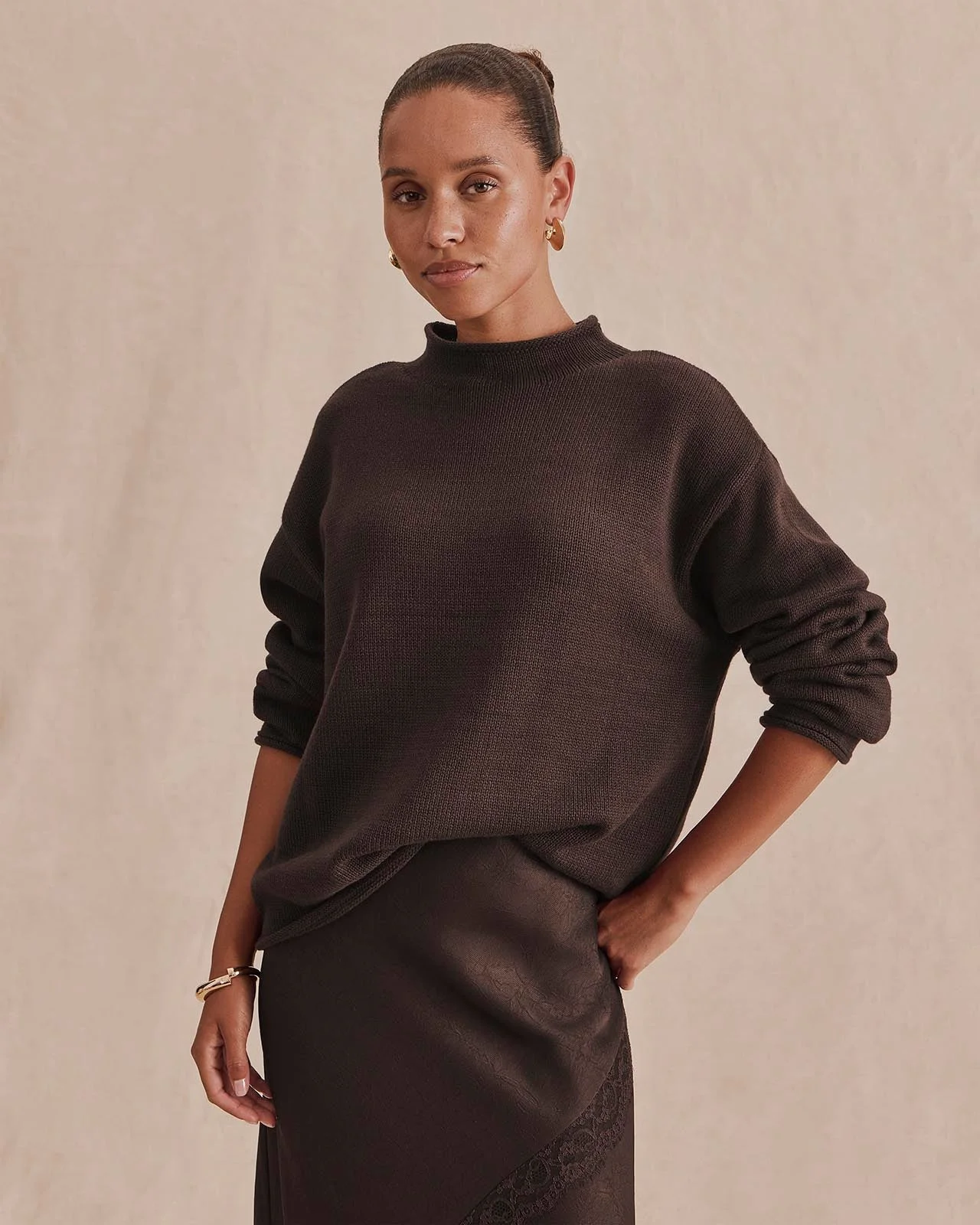 Elsie Roll Neck Sweater - 1