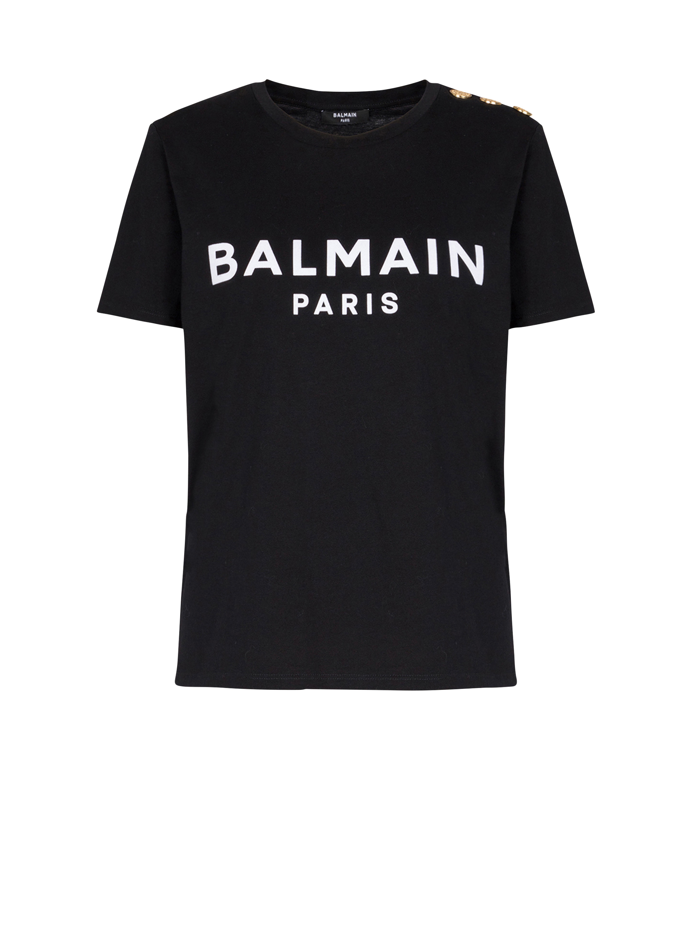 T-shirt with Balmain Paris print - 1