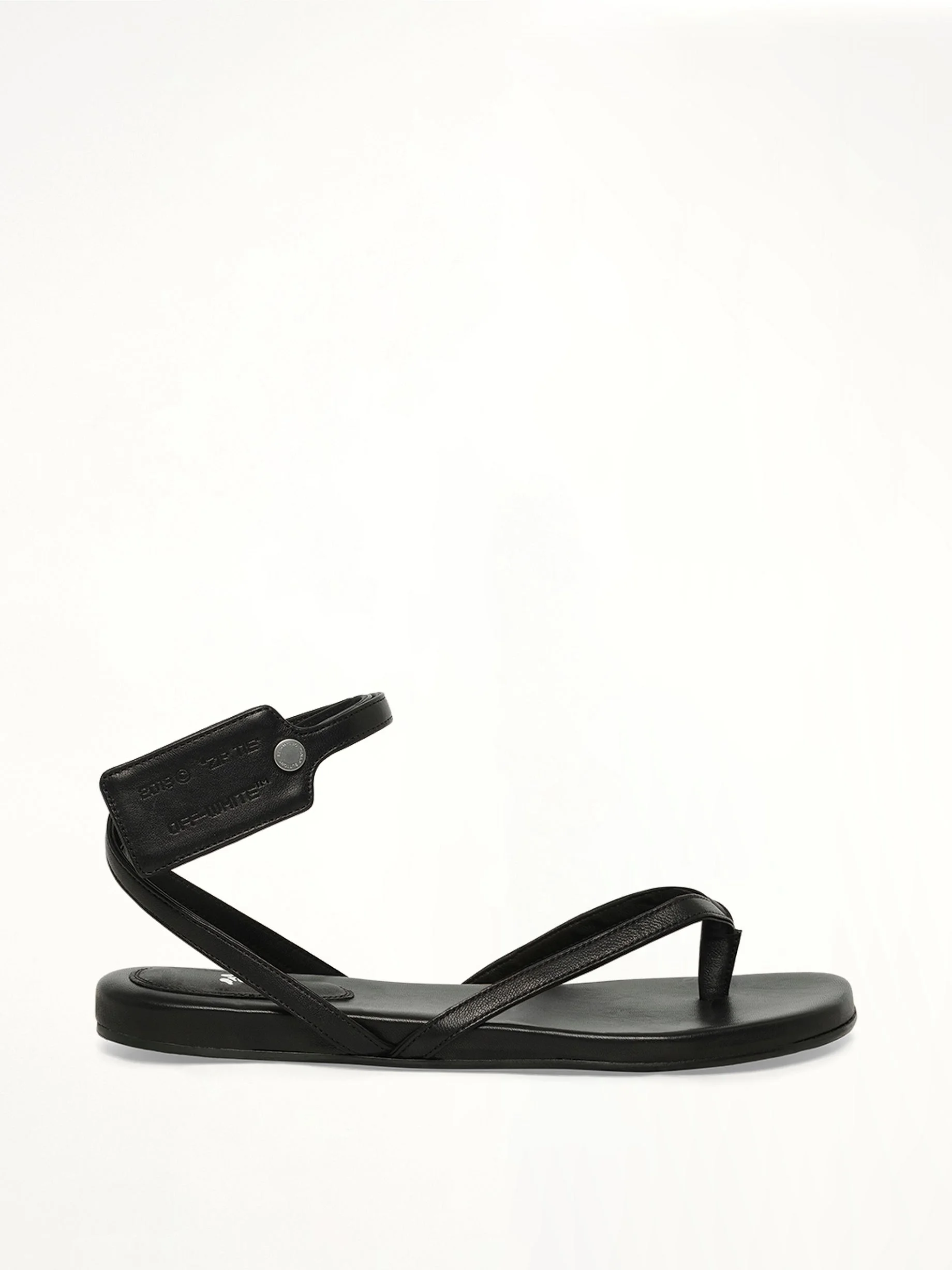 Ziptie Flat Sandal in Black - 1