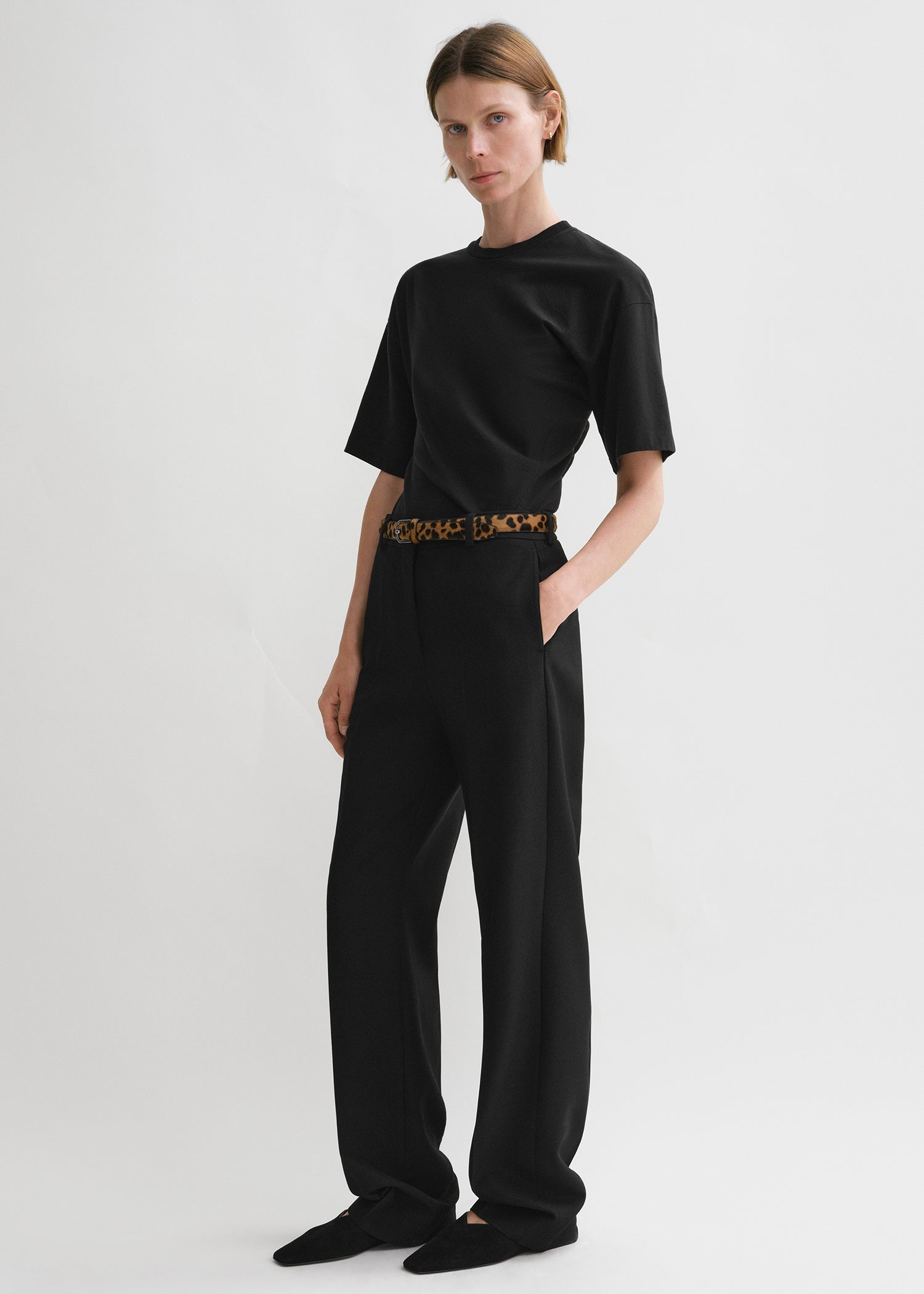 Twisted jersey tee black - 3
