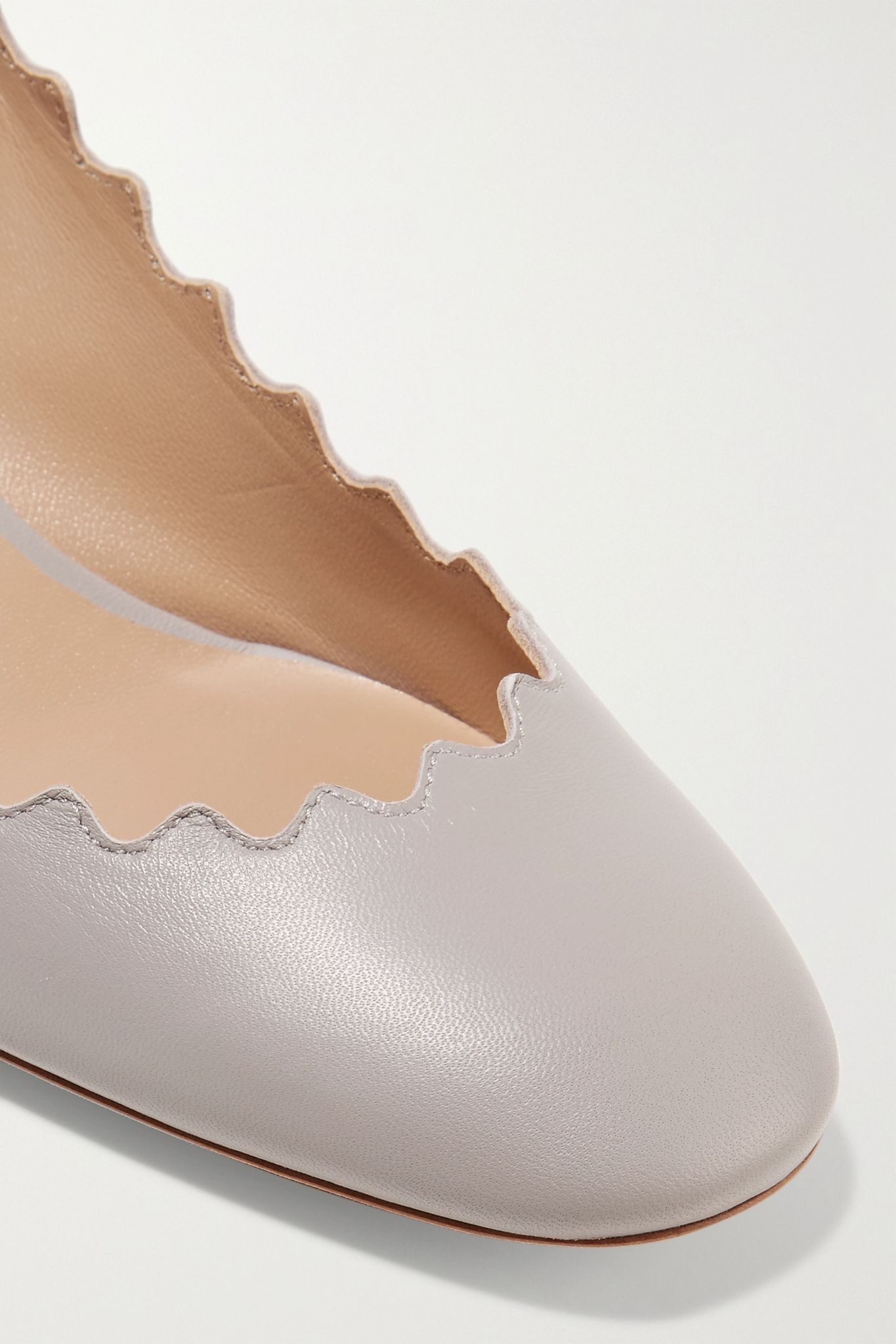 Lauren scalloped leather pumps - 5