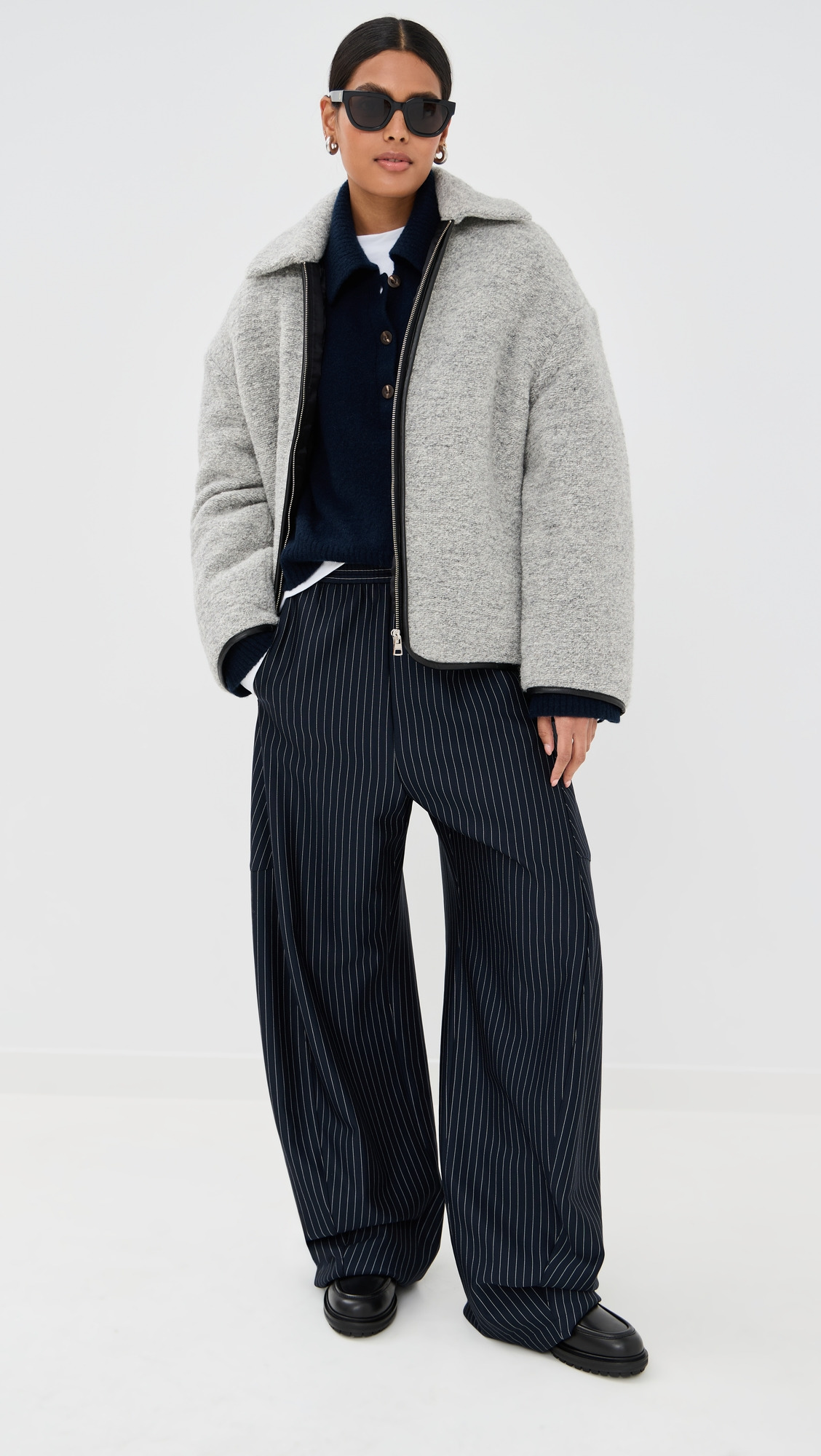Contrast Trim Casual Jacket - 4