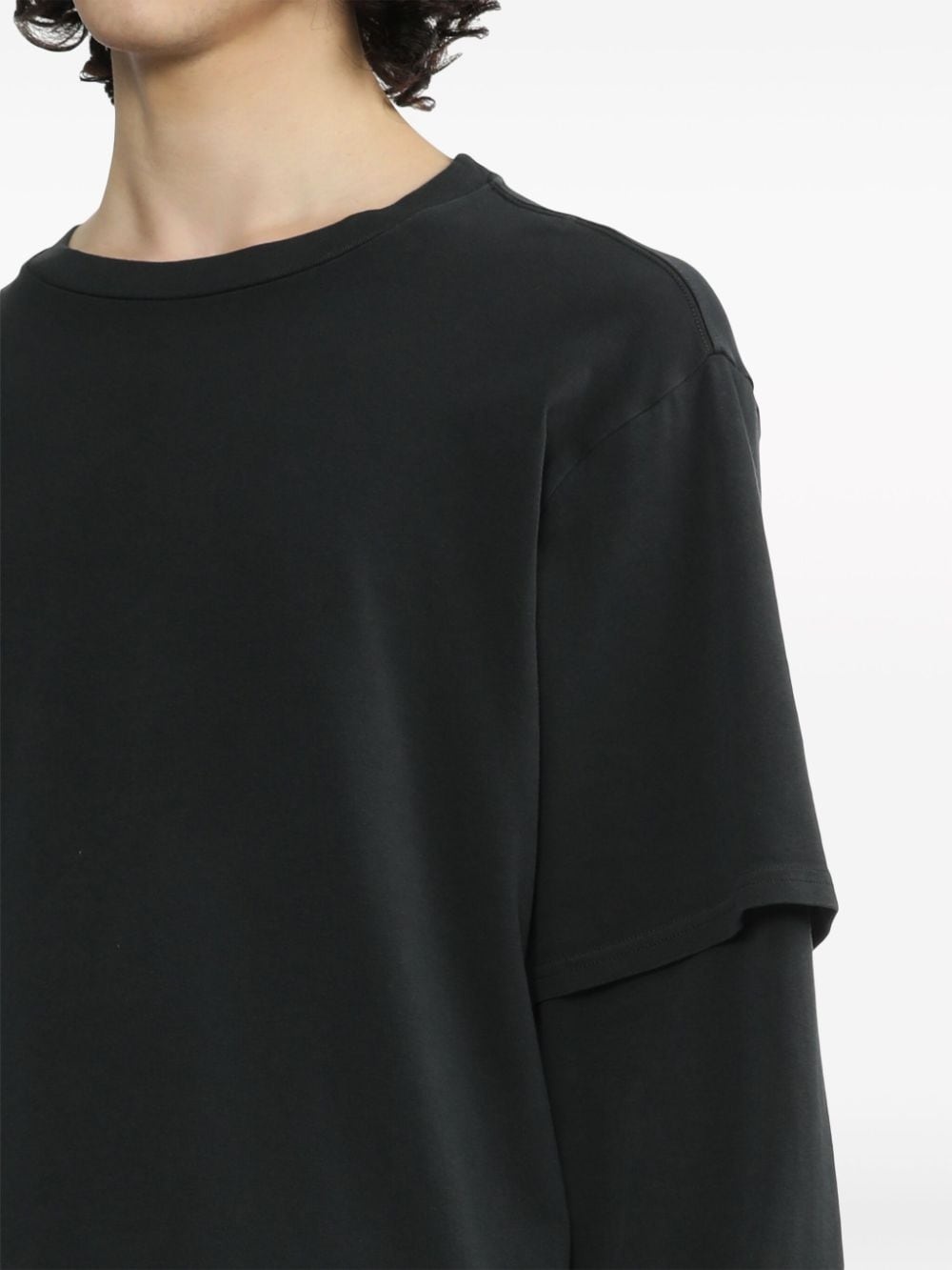layered cotton T-shirt - 5