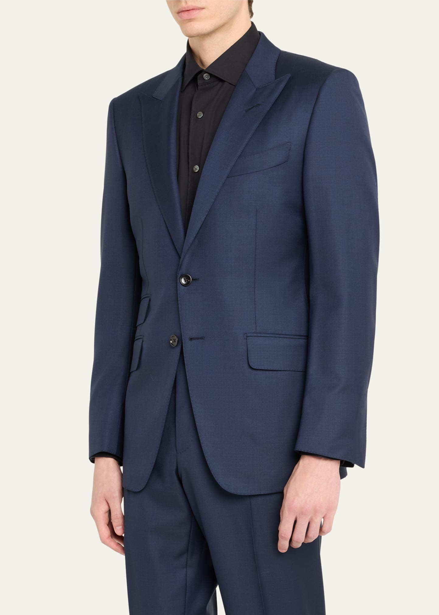 Men's Modern Fit Sharkskin Suit - 4