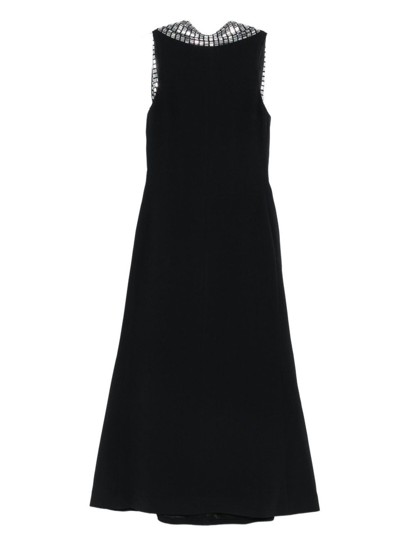 embellished-collar sleeveless midi dress 1