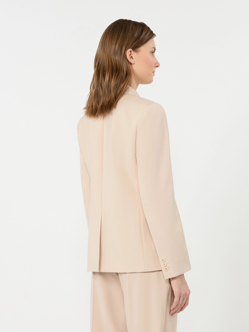 LAMINE Single-breasted stretch wool blazer - POWDER 4