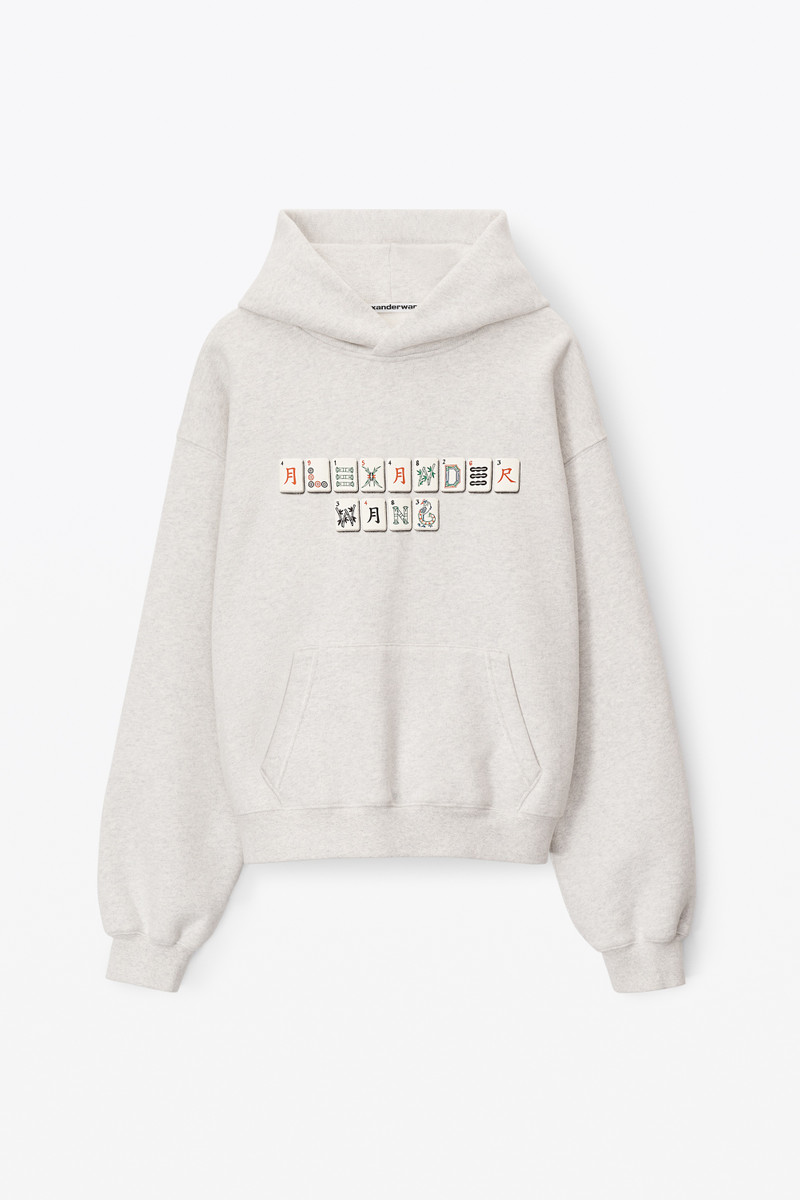 mahjong hoodie in condensed fleece 1