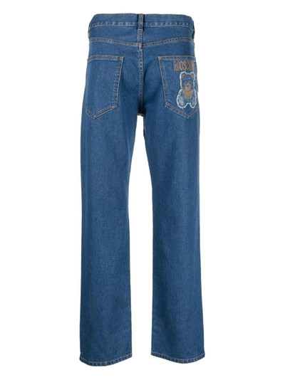 Moschino teddy bear-patch straight-leg jeans outlook