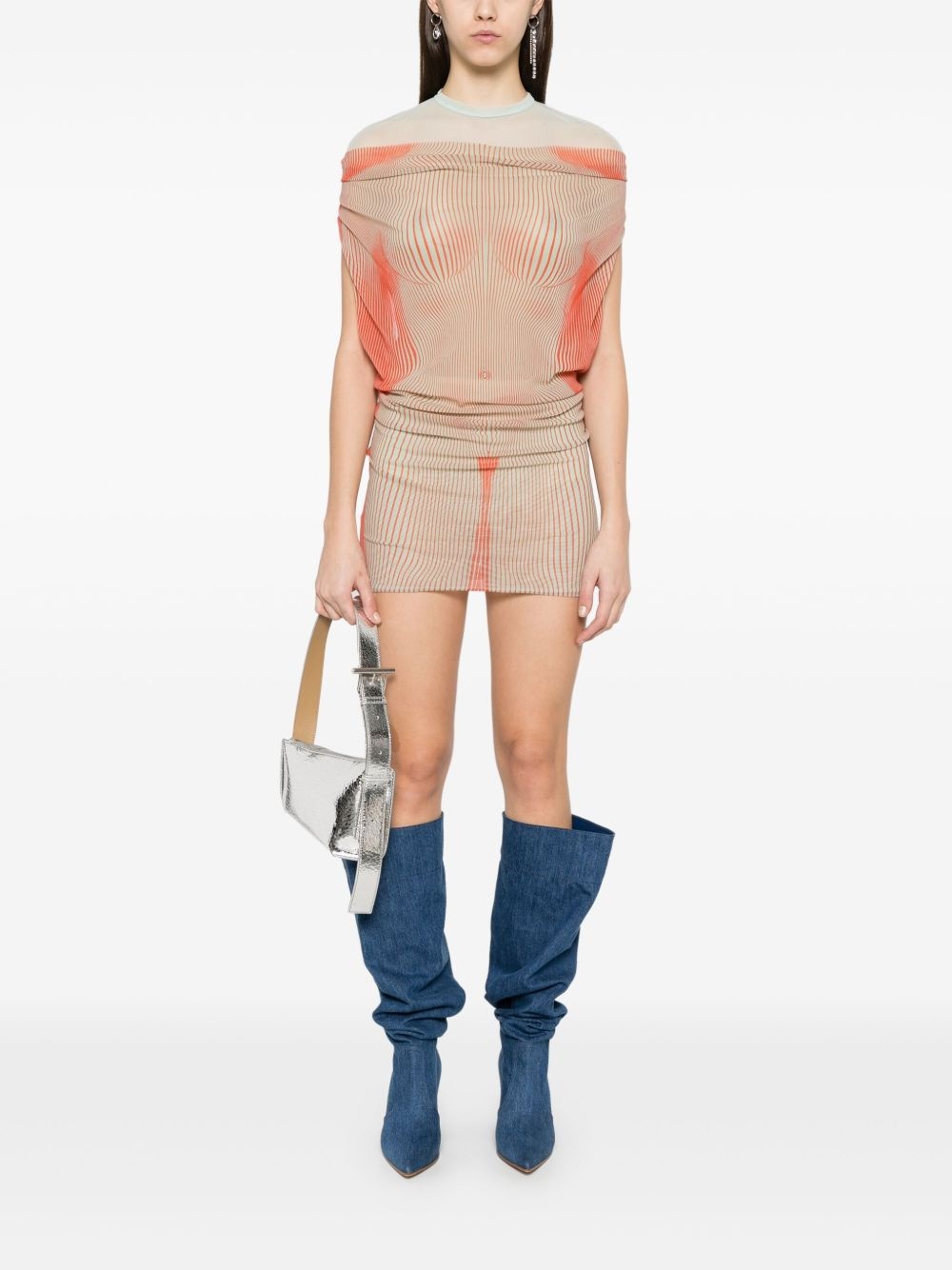 mesh mini dress - 2